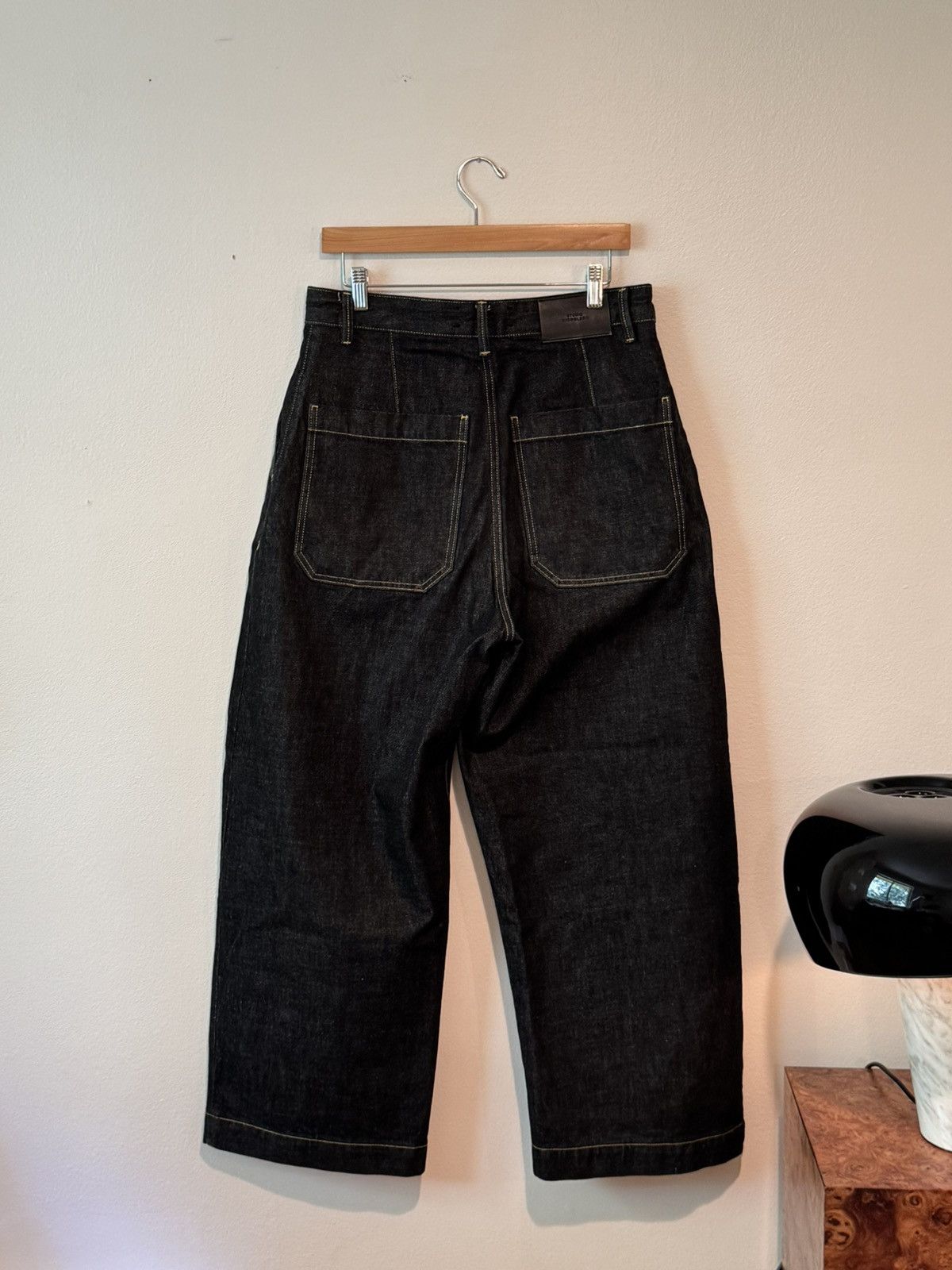 Studio Nicholson Studio Nicholson Black Italian denim puch pleated pant Size US 32 / EU 48 - 3 Thumbnail