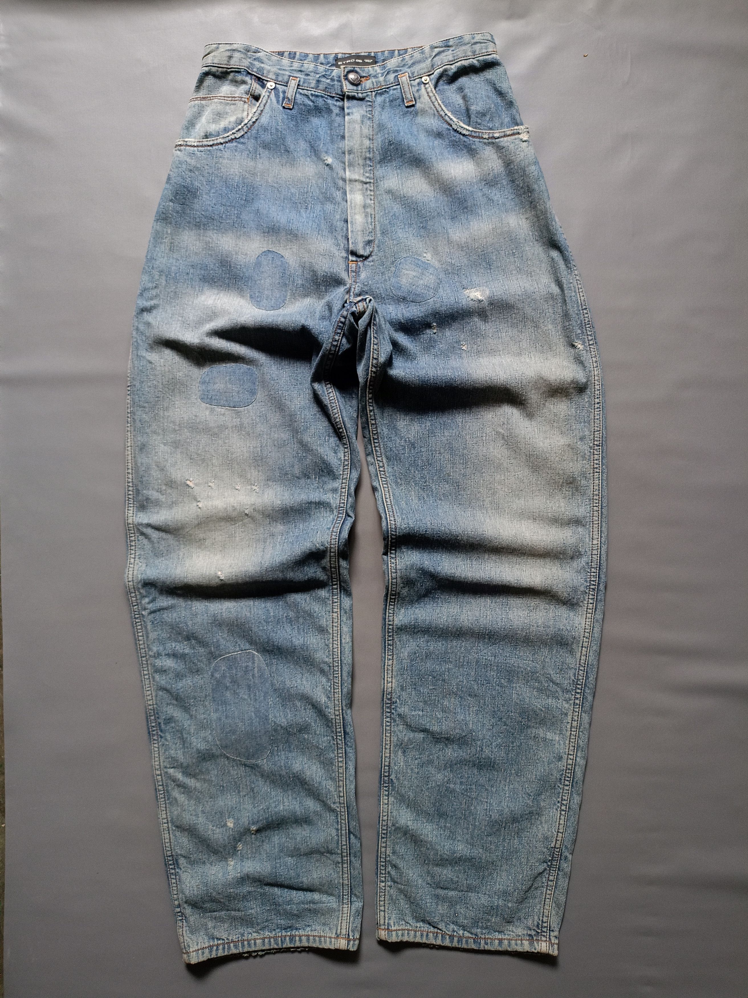 Etro Etro Distressed Baggy Denim Pants Size 28" / US 6 / IT 42 - 1 Thumbnail