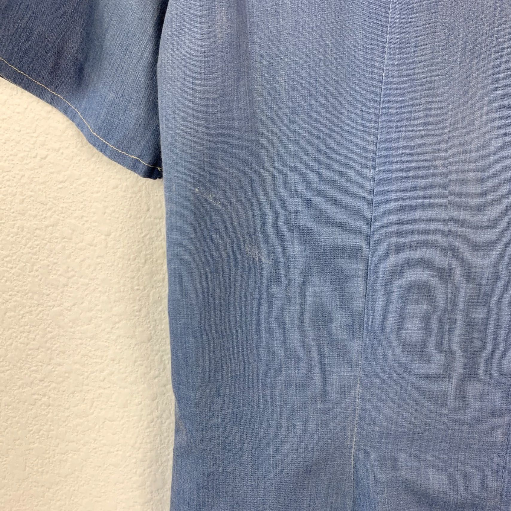 Denime VINTAGE Lois Ann Jr Dallas Denim Short Sleeve Mini Dress 1960s Blue Chest 34 Mod/GoGo Mens Girls Ladies Accessories? Size 24" / US 00 / IT 34 - 6 Thumbnail