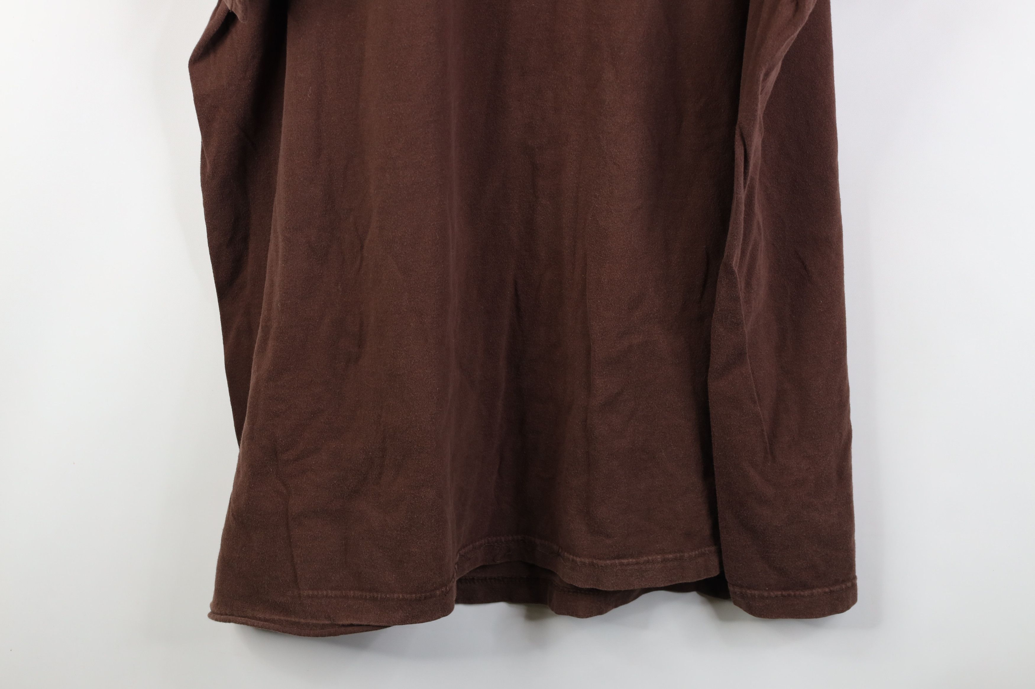 Vintage Vintage 90s Y2K Streetwear Cotton Short Sleeve T-Shirt Brown Size US XXL / EU 58 / 5 - 13 Thumbnail