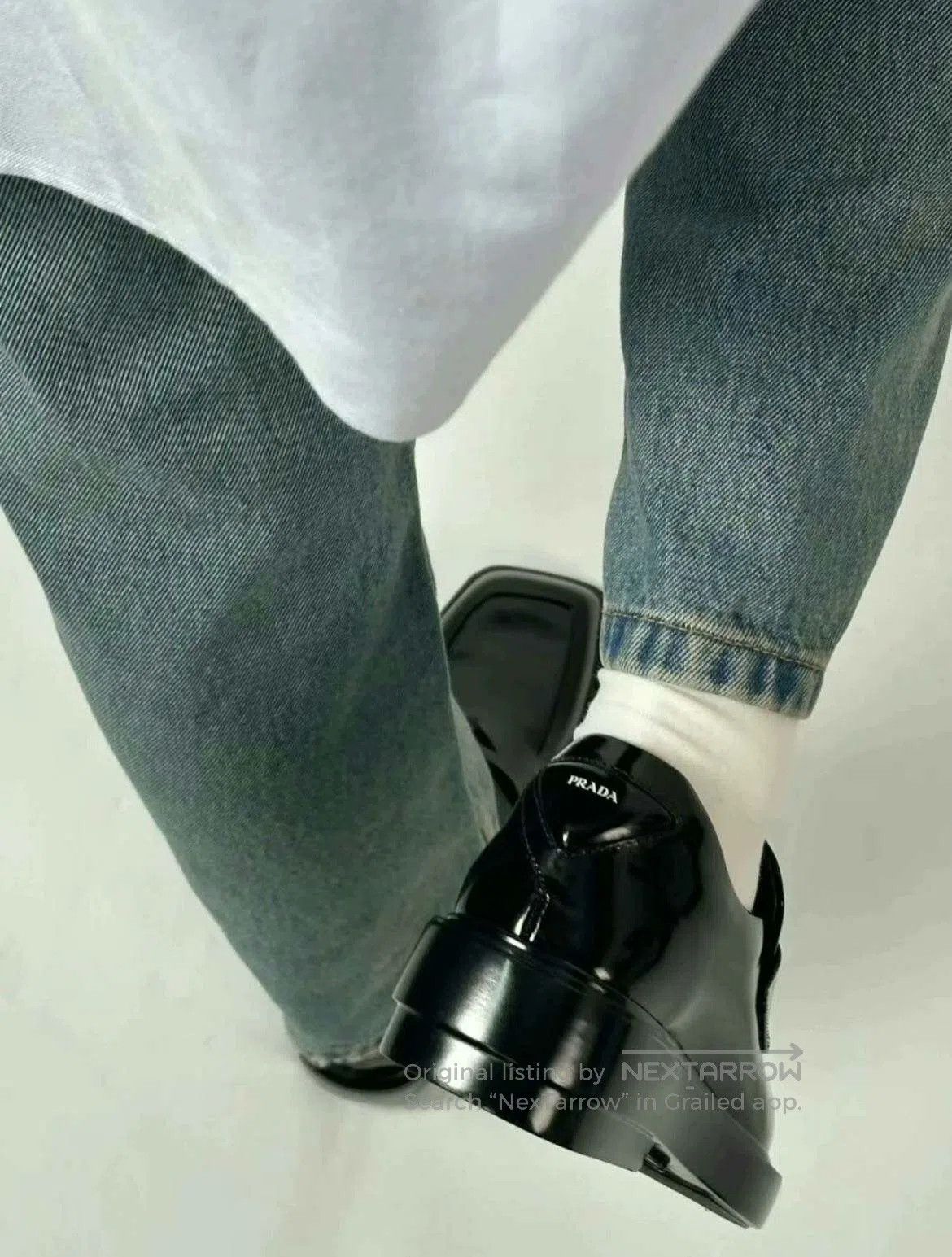 Prada Prada Horn Logo Square Toe Loafers Size US 6 / EU 39 - 8 Thumbnail