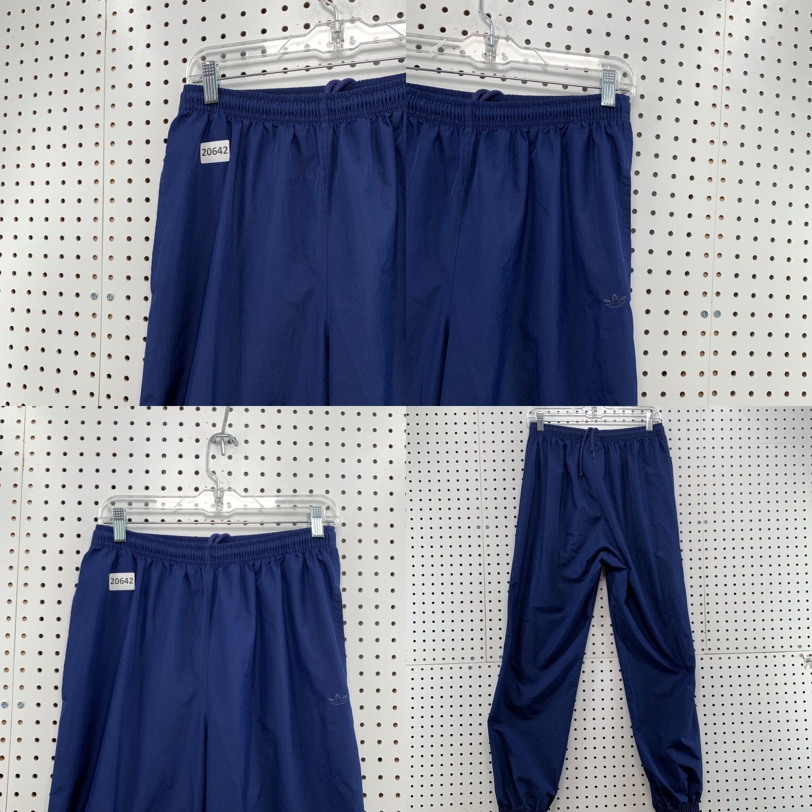 Adidas VINTAGE adidas Track Pants Mens Large Navy Blue Tonal Logo 30" Inseam 28x30 Size US 33 - 8 Thumbnail