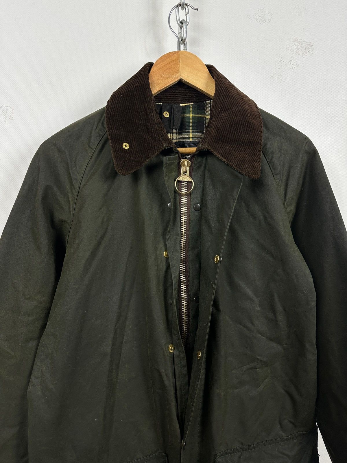 Barbour Vintage Barbour Gamefair Waxed Olive Green Coat Jacket Size US S / EU 44-46 / 1 - 15 Thumbnail