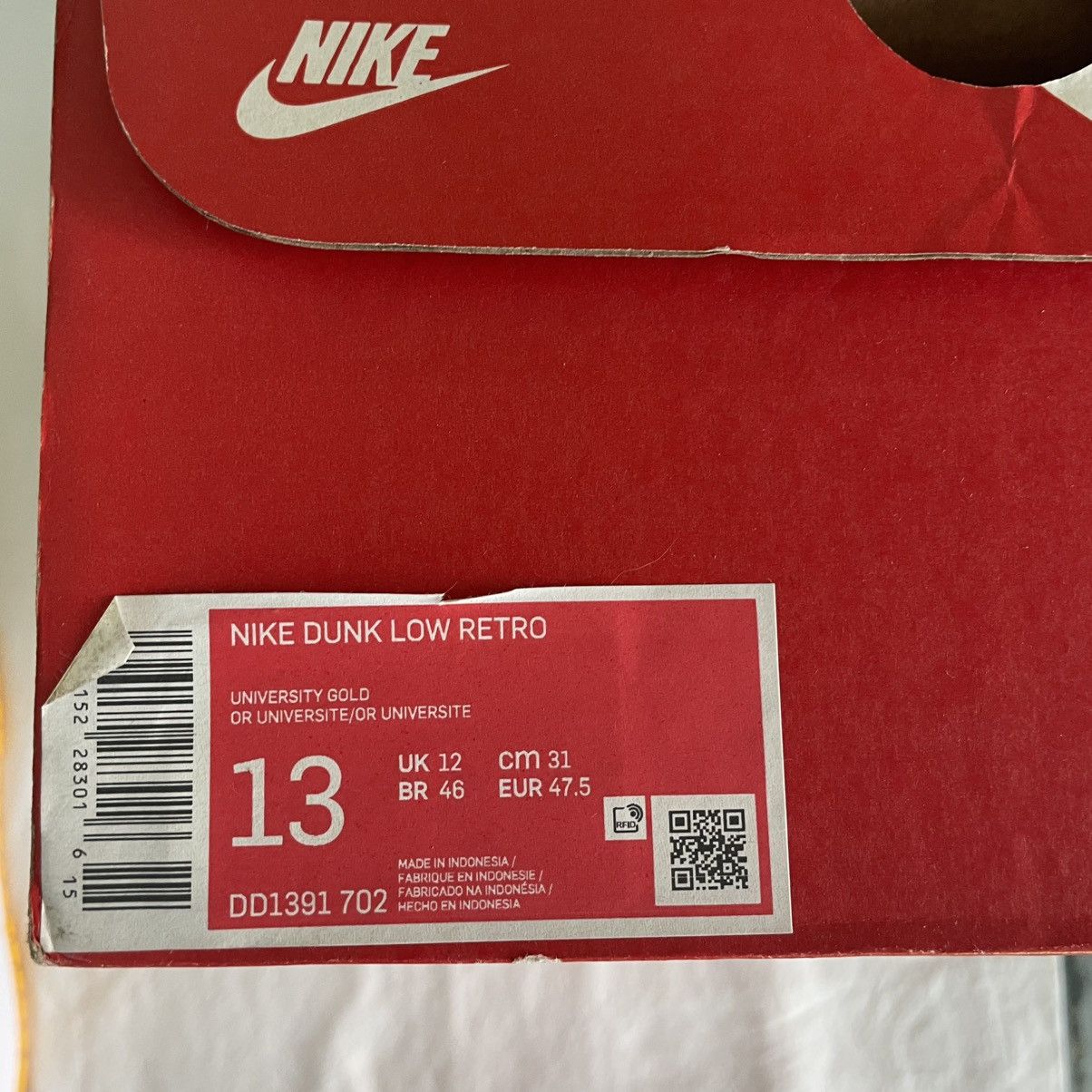 Nike Nike Dunk Low Arizona State University Gold Mens US Size 13 Size US 13 / EU 46 - 8 Thumbnail