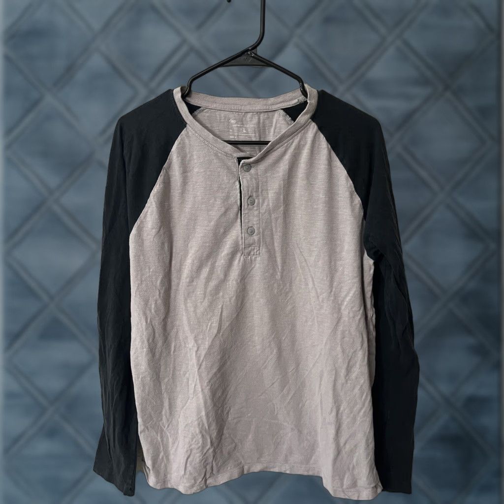 Gap GAP Sweatshirt Men Large Long Sleeve Crew Neck Pullover Gray Size US L / EU 52-54 / 3 - 1 Thumbnail