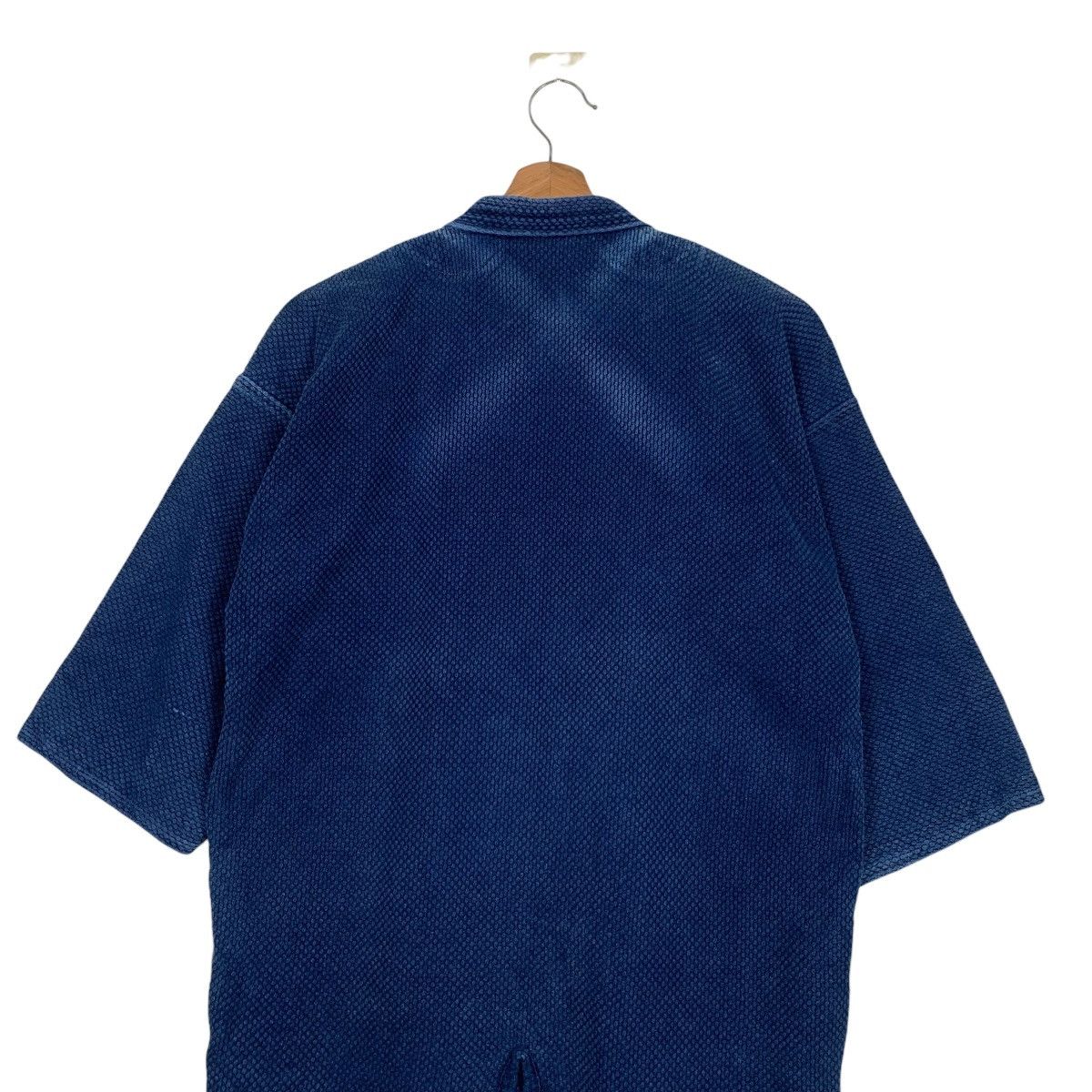 Vintage Indigo Sashiko Thick Weave Kimono Hanten Jacket #3566-C163 Size US M / EU 48-50 / 2 - 9 Thumbnail