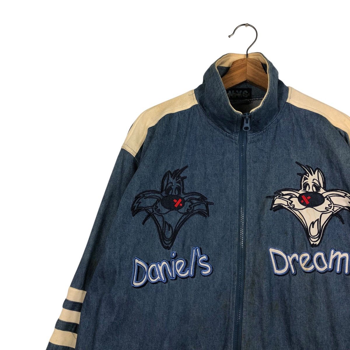 Cartoon Network 📌Vintage Zipper Denim Jacket New York Club Cartoon Big Logo Size US M / EU 48-50 / 2 - 8 Thumbnail