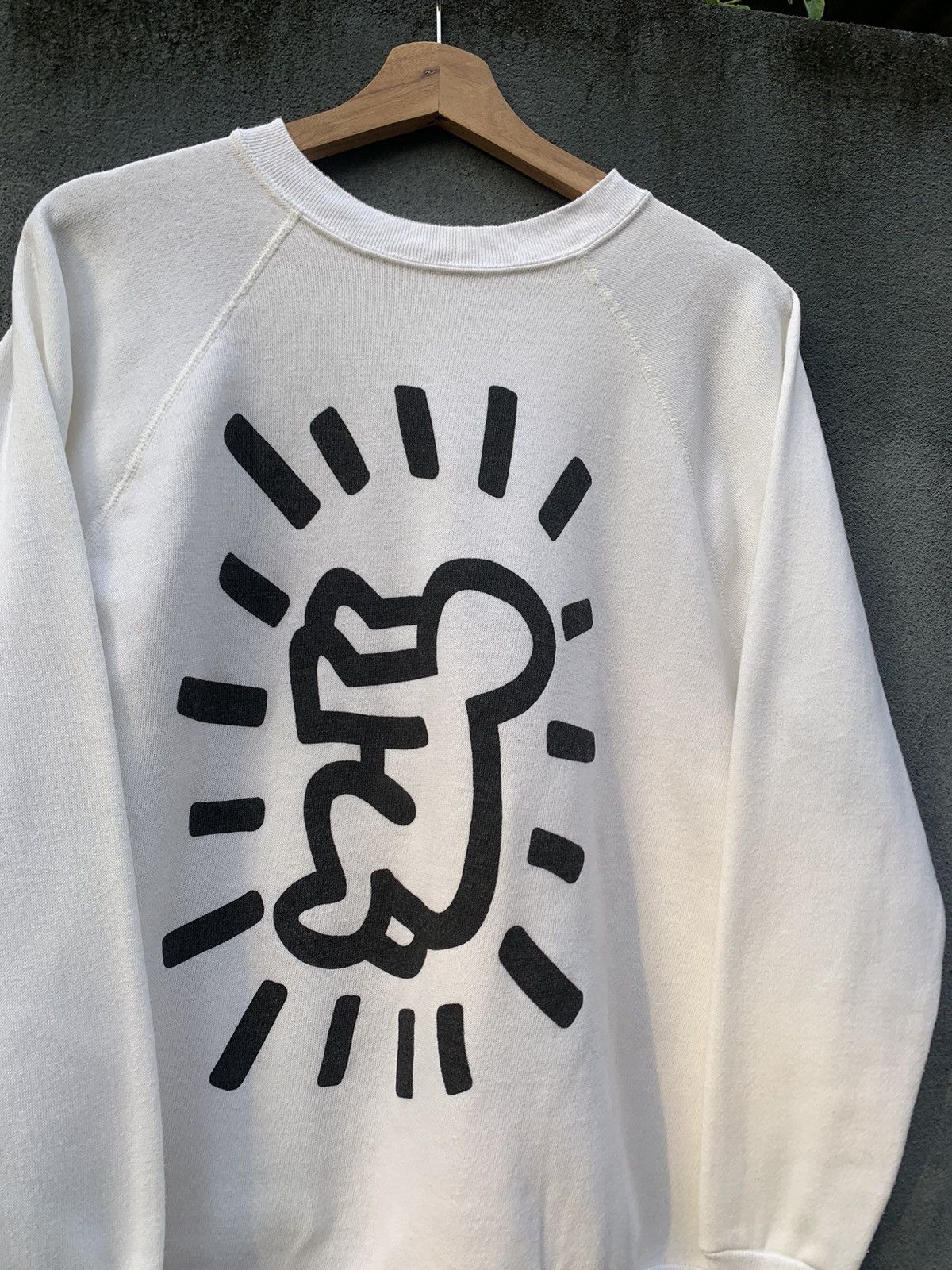 Keith Haring Vintage Keith Haring White Tee Crewneck Sweater Size US M / EU 48-50 / 2 - 6 Thumbnail