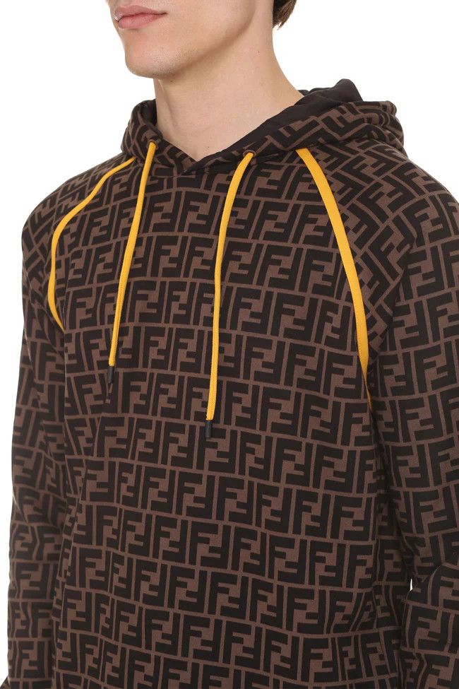 Fendi o1s1wg111224 Cotton Hoodie in Brown Size US S / EU 44-46 / 1 - 5 Thumbnail