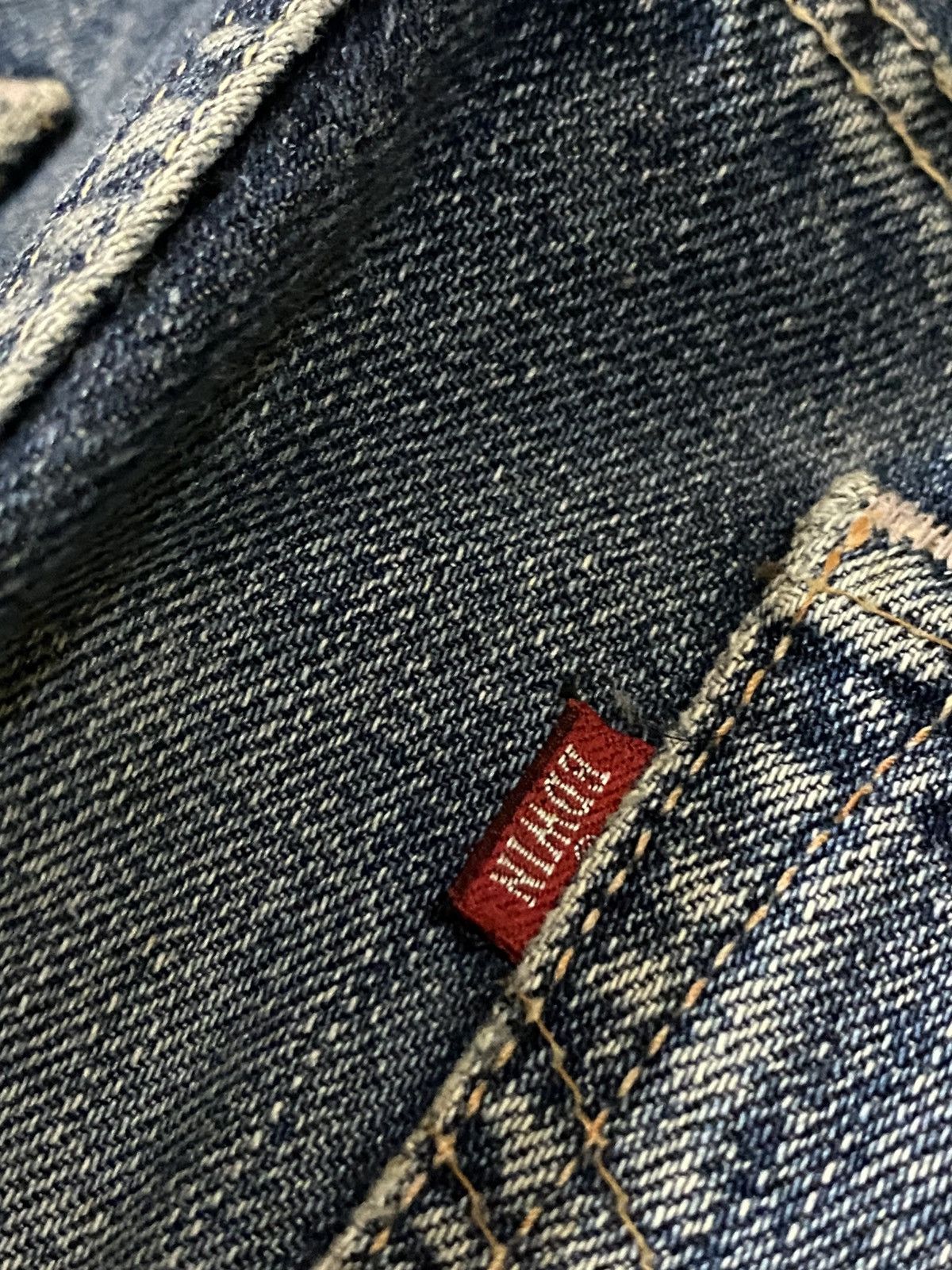 Edwin 00s EDWIN SELVEDGE Miss 505 Blue Rust Distressed Denim Jeans Size US 32 / EU 48 - 17 Thumbnail