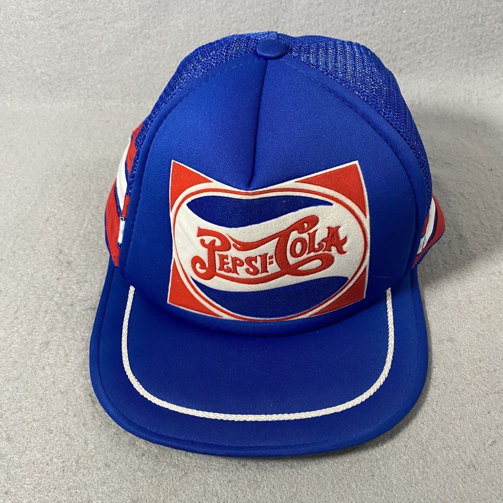 Pepsi Vintage Pepsi Cola 3 Stripe Trucker Mesh Snapback Hat Cap Size ONE SIZE - 1 Thumbnail