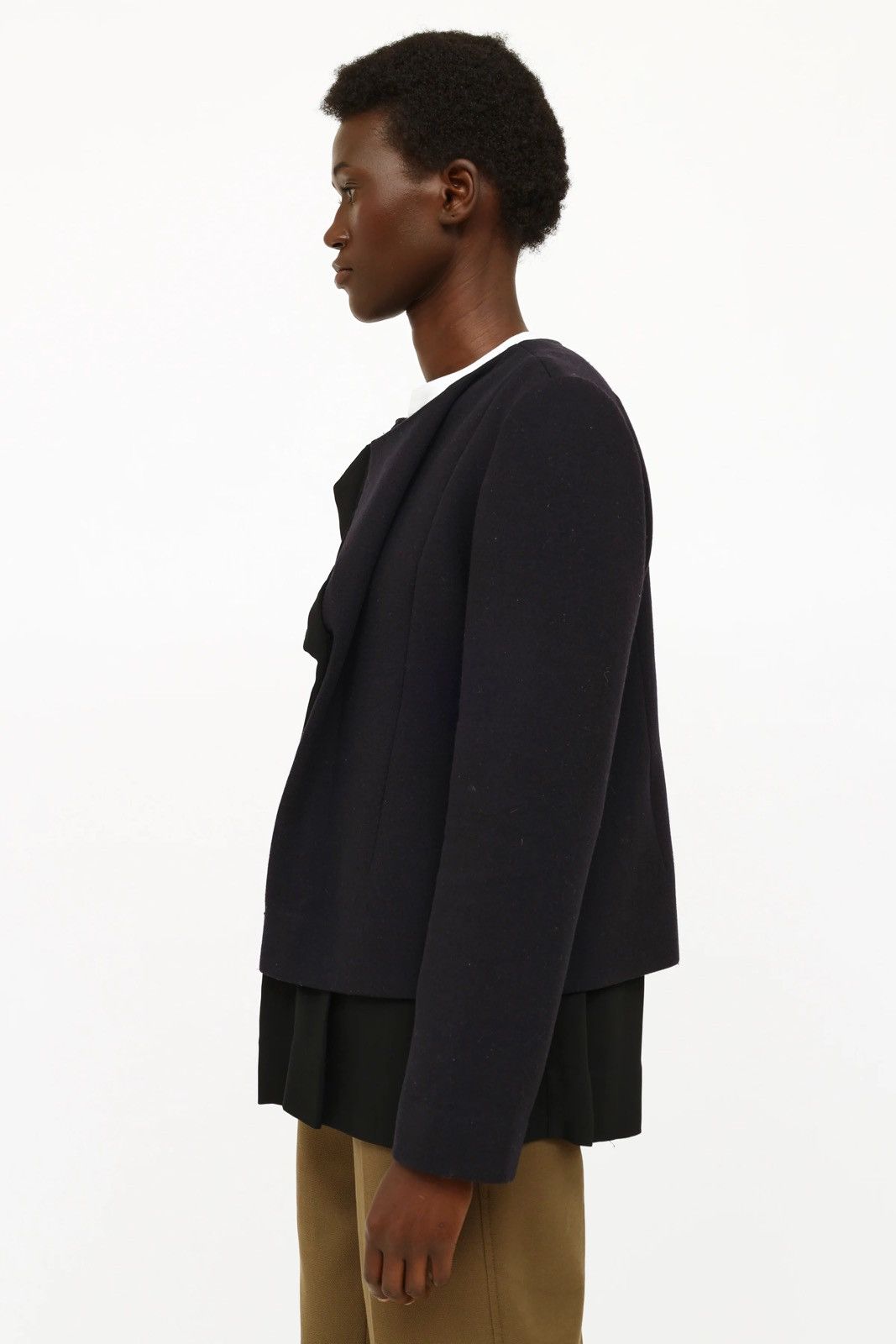 Marni Luxury Marni Navy & Black wool coat Size M / US 6-8 / IT 42-44 - 3 Thumbnail