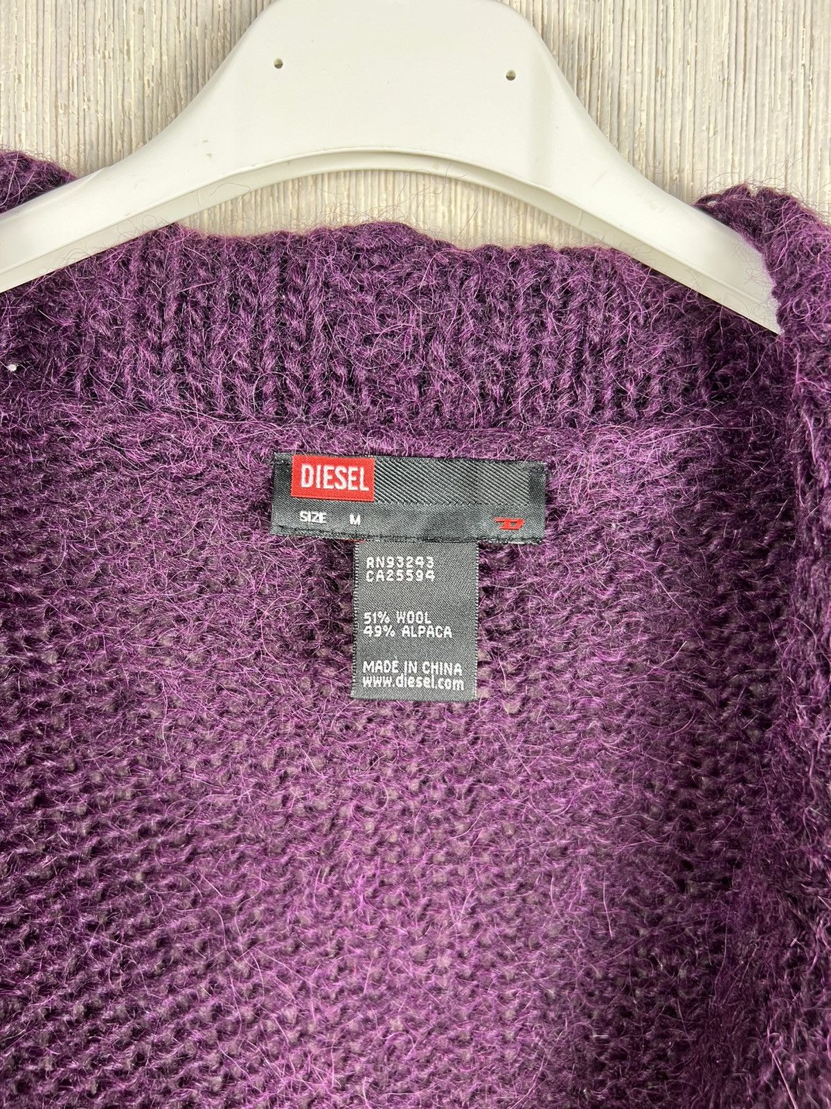 Diesel Vintage Diesel y2k alpaca open knit sweater cardigan goth Size M / US 6-8 / IT 42-44 - 15 Thumbnail