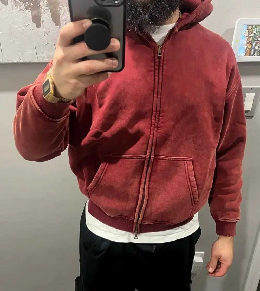 Japanese Brand × Vintage Red Batik Fleece Zippered Hoodie Size US XXL / EU 58 / 5 - 5 Thumbnail