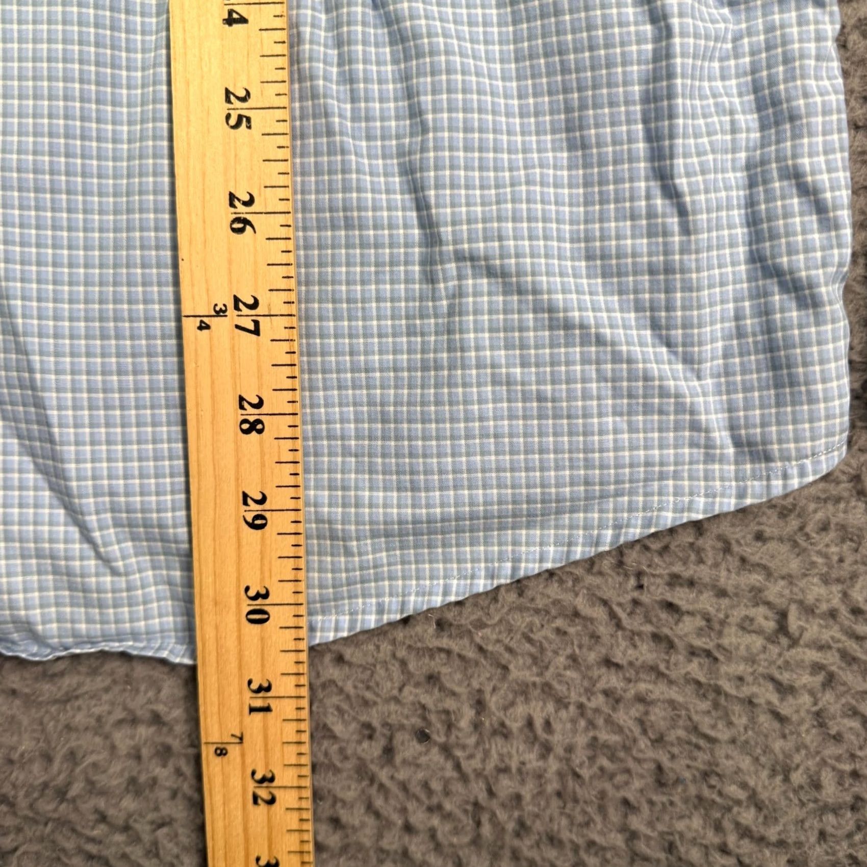 Eton VINTAGE Eton Shirt Mens 15.5 / 39 Blue Slim Plaid Check Contemporary Dress Long Sleeve Size 42R - 7 Thumbnail