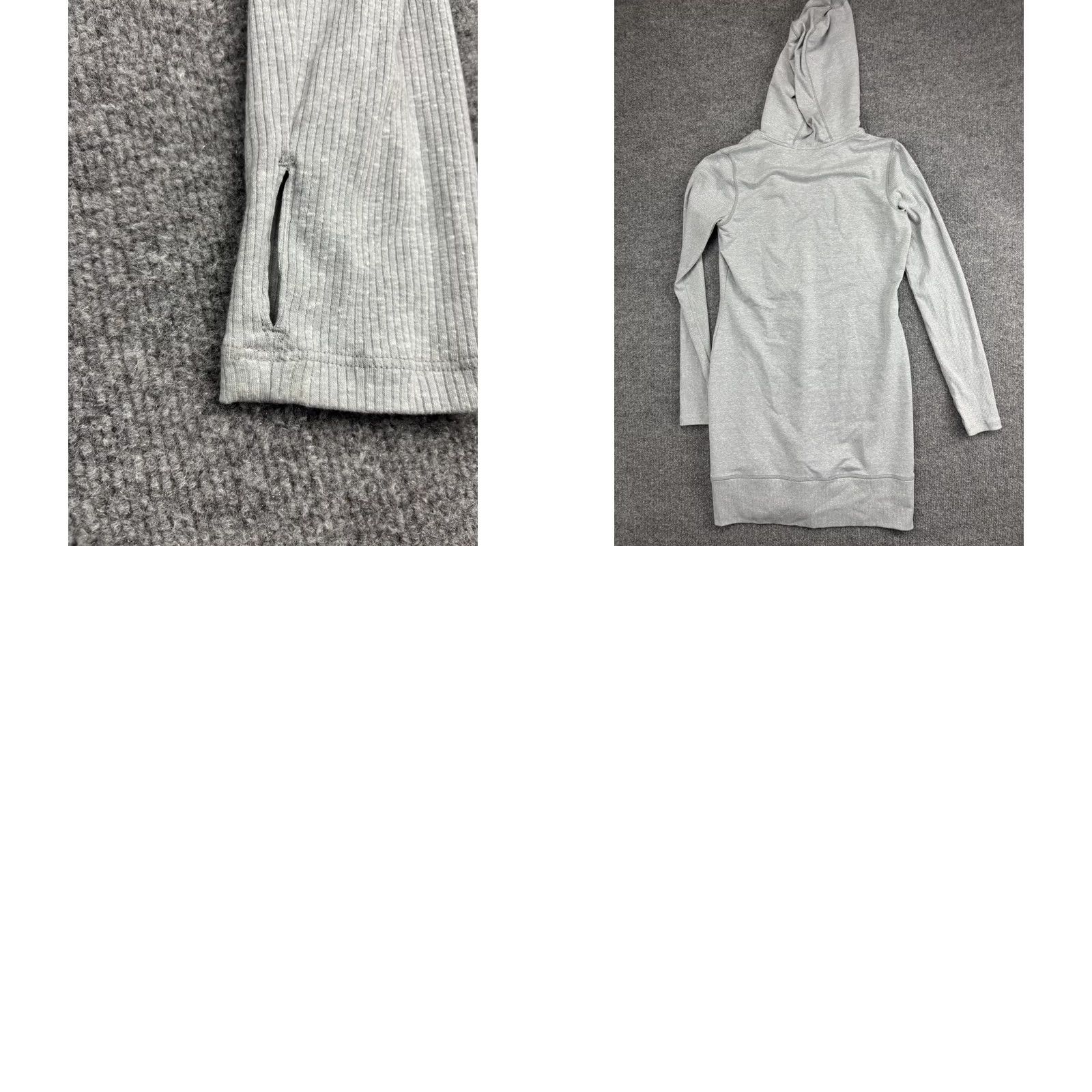 Athleta Athleta Sweater Dress Womens Small Gray Hooded V-Neck Long Sleeve Casual Knit Size S / US 4 / IT 40 - 8 Thumbnail