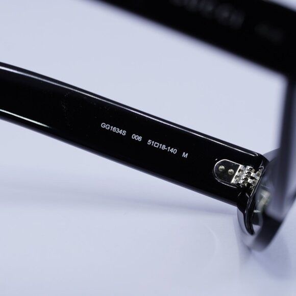 Gucci Gucci GG1634S 006 Sunglasses Black Cat Eye Frame, Grey Size ONE SIZE - 7 Thumbnail