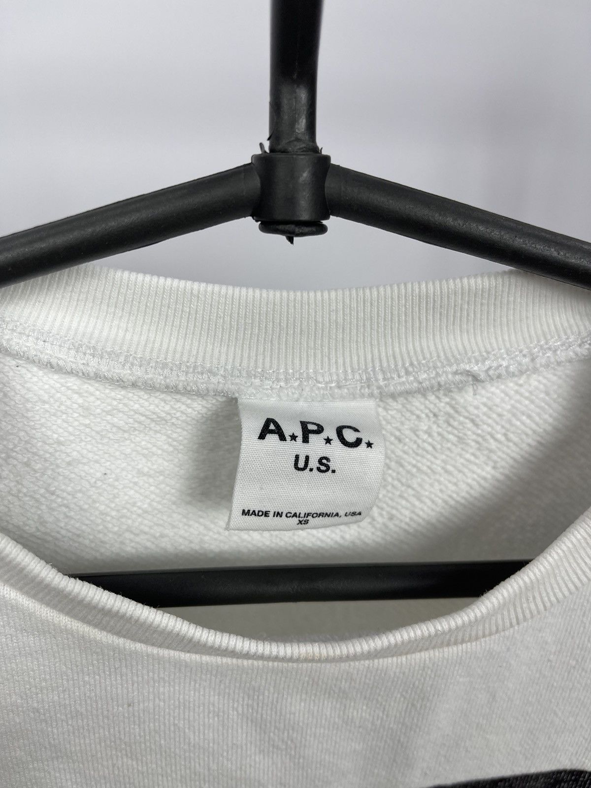 A.P.C. A.P.C. Paris USA Sweatshirt Size XS White Made in USA Logo Size US XS / EU 42 / 0 - 3 Thumbnail