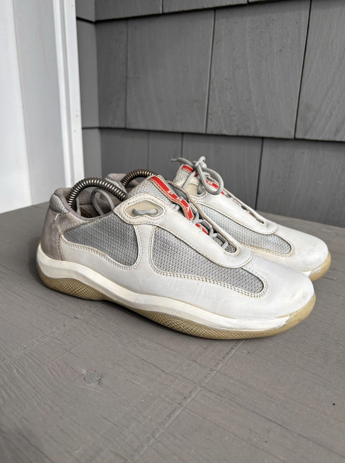 Prada × Vintage Vintage Prada Americas Cup Sneakers 3163 Linea Rossa Size US 6.5 / IT 36.5 - 19 Thumbnail