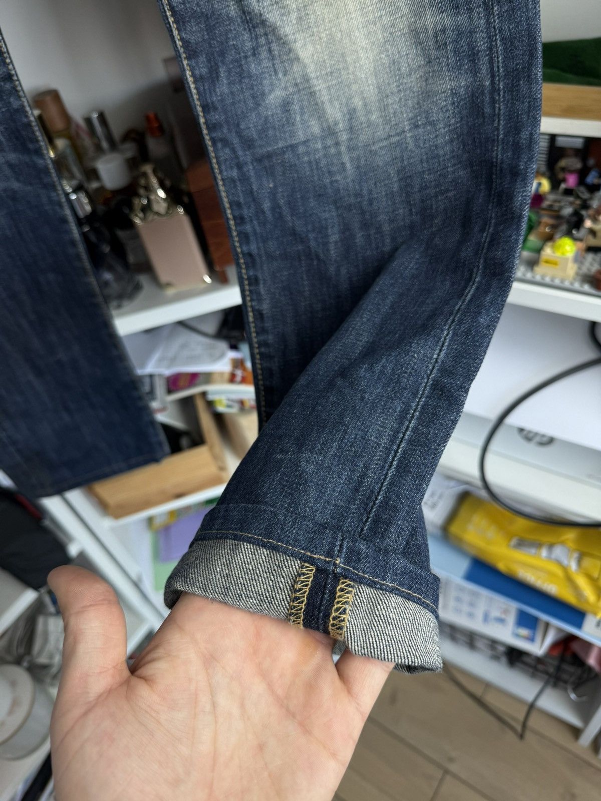 Edwin × Japanese Brand Vintage Edwin washed distressed denim selvedge pants 30x32 Size US 30 / EU 46 - 6 Thumbnail