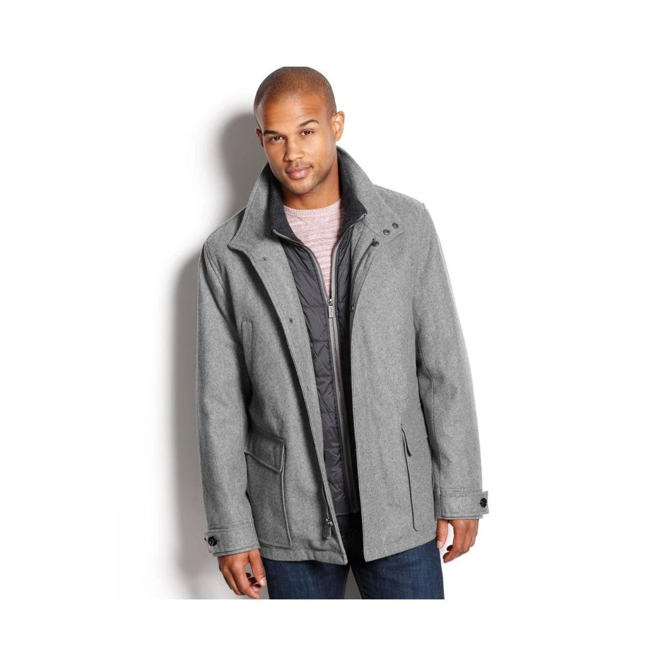 Michael Kors Michael Kors Men's Burleigh Bib Insert Wool Blend Coat Jacke Size US XL / EU 56 / 4 - 1 Thumbnail