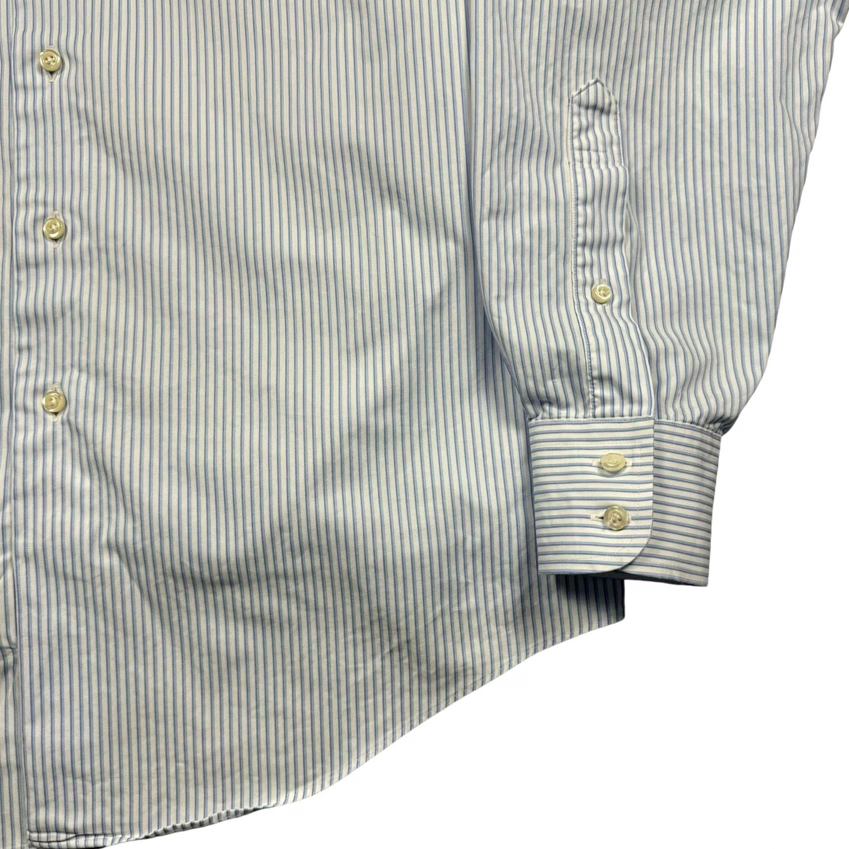 Brooks Brothers VINTAGE Brooks Brothers Button Down Shirt Mens Long Sleeve Blue Pinstripe 16/35 90s Size US L / EU 52-54 / 3 - 3 Thumbnail