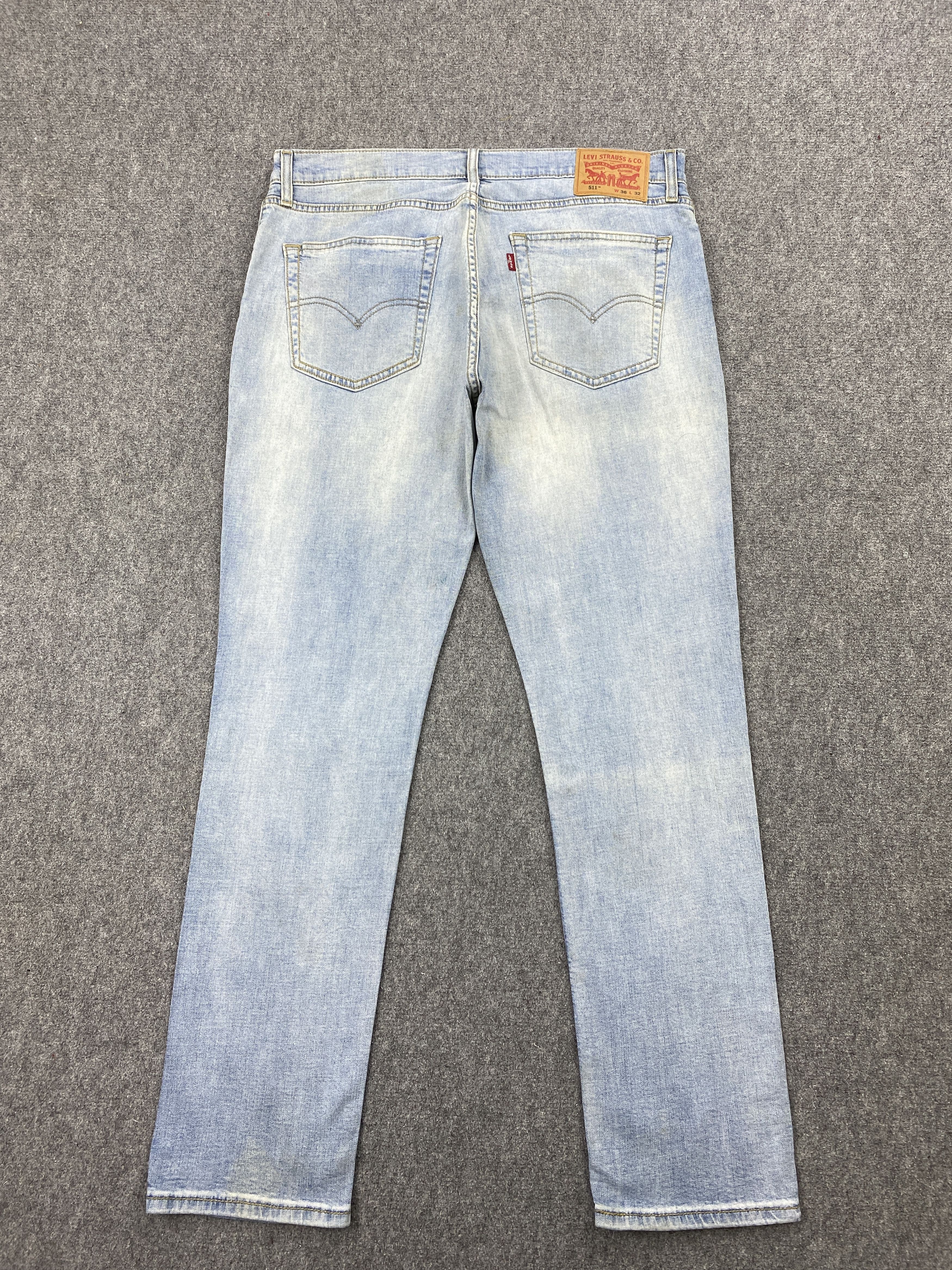 Levi's × Vintage Light Washed Vintage Levis 511 Slim Fit Jeans Size US 36 / EU 52 - 3 Thumbnail