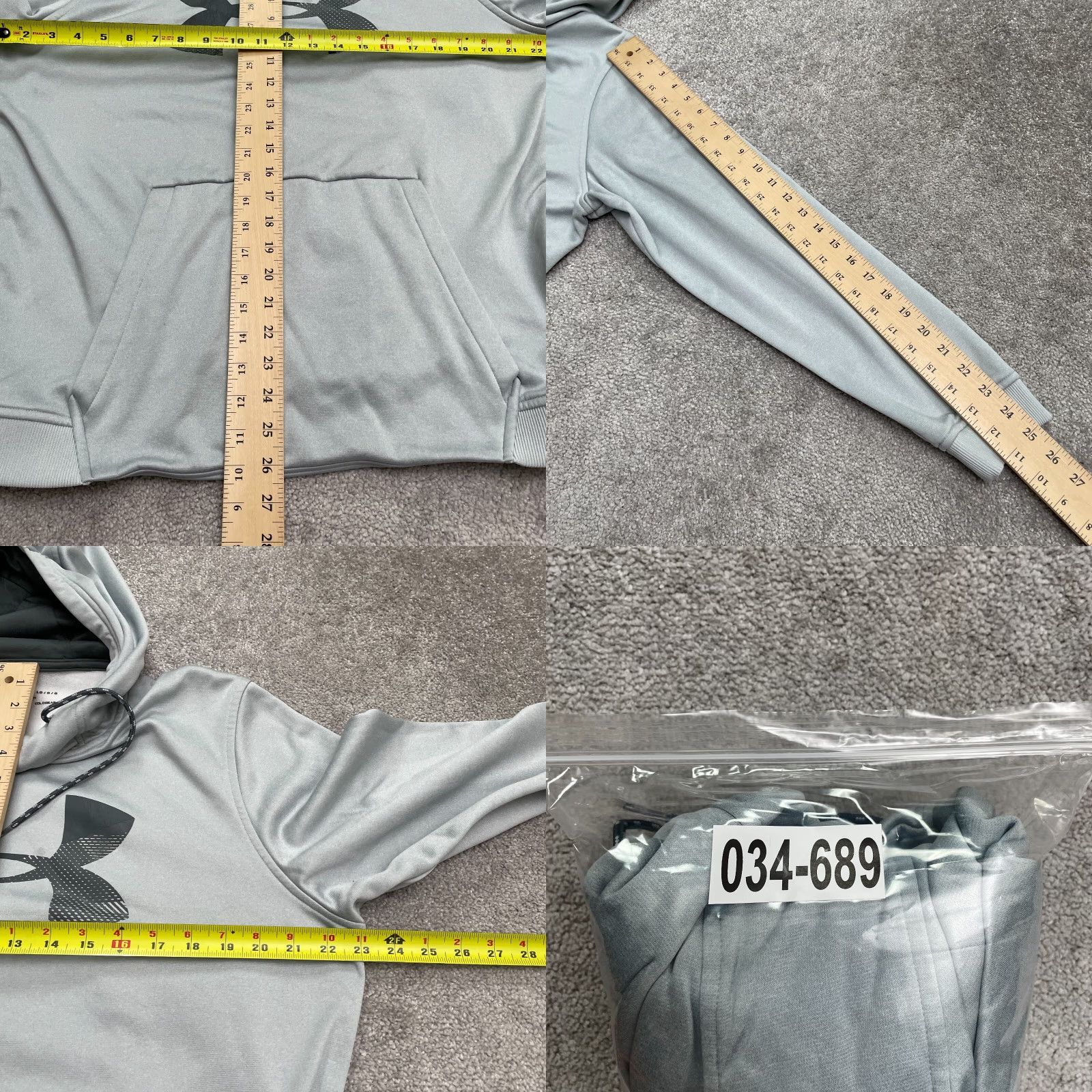 Under Armour Under Armour Coldgear Hoodie Sweatshirt Mens Large Gray Tech Fleece Loose Fit Hooded Sweatshirt Size US L / EU 52-54 / 3 - 8 Thumbnail