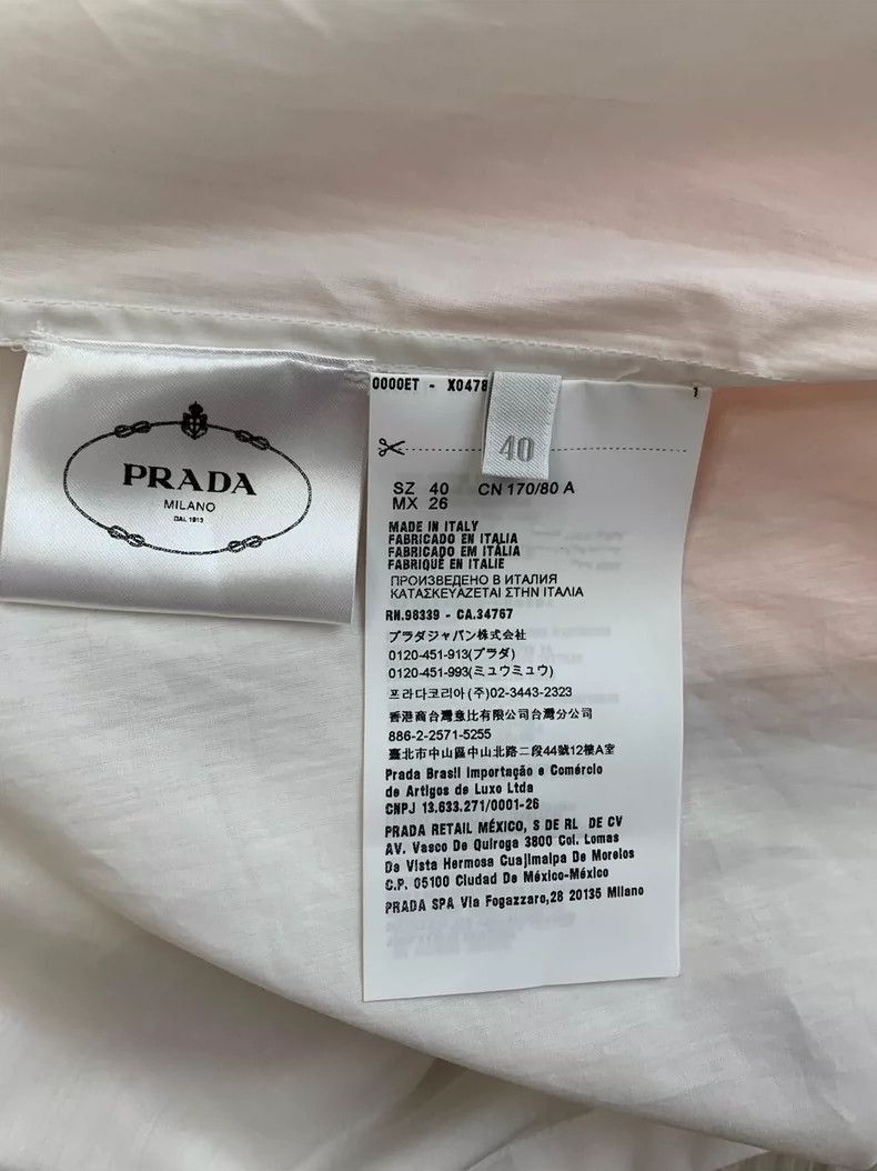 Prada Prada Mesh feather stitching shirt Size S / US 4 / IT 40 - 5 Thumbnail