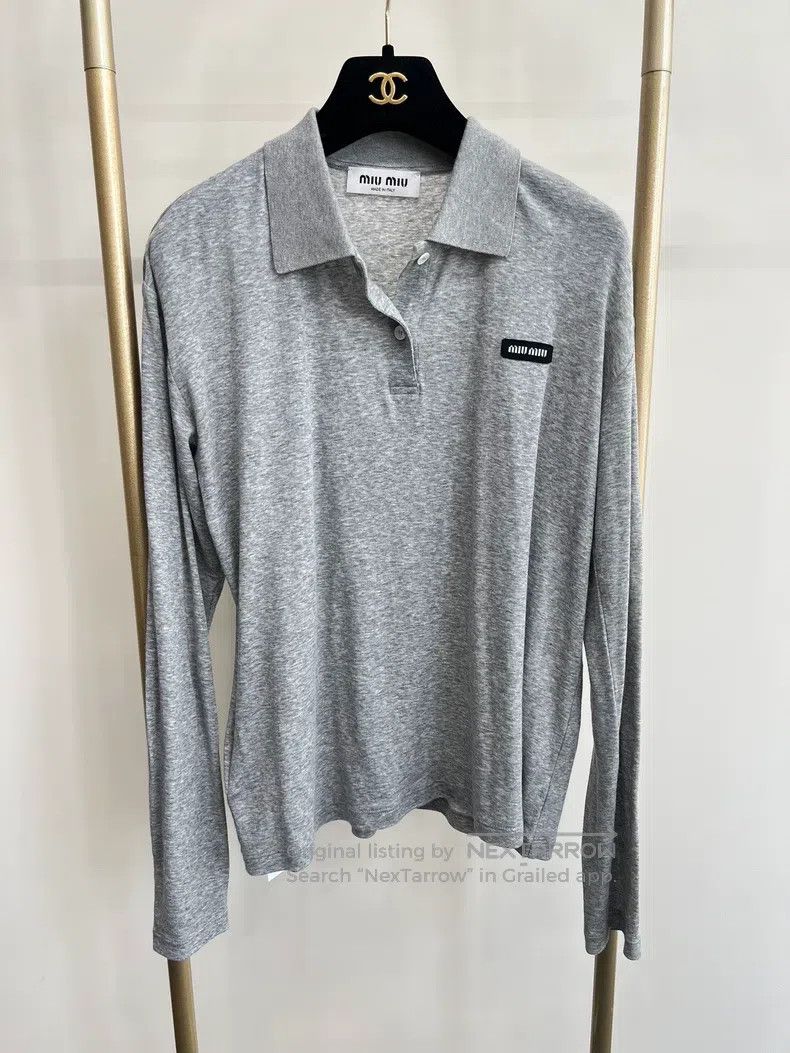 Miu Miu Miu Miu Size XS Gray Polo neck long sleeve Size XS / US 0-2 / IT 36-38 - 1 Thumbnail