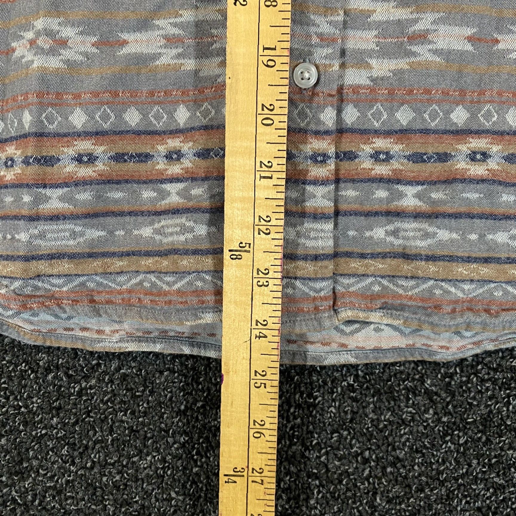 Carbon2Cobalt Carbon 2 Cobalt Shirt Mens Medium Aztec Southwest Flannel Button Down Cotton Size US M / EU 48-50 / 2 - 6 Thumbnail