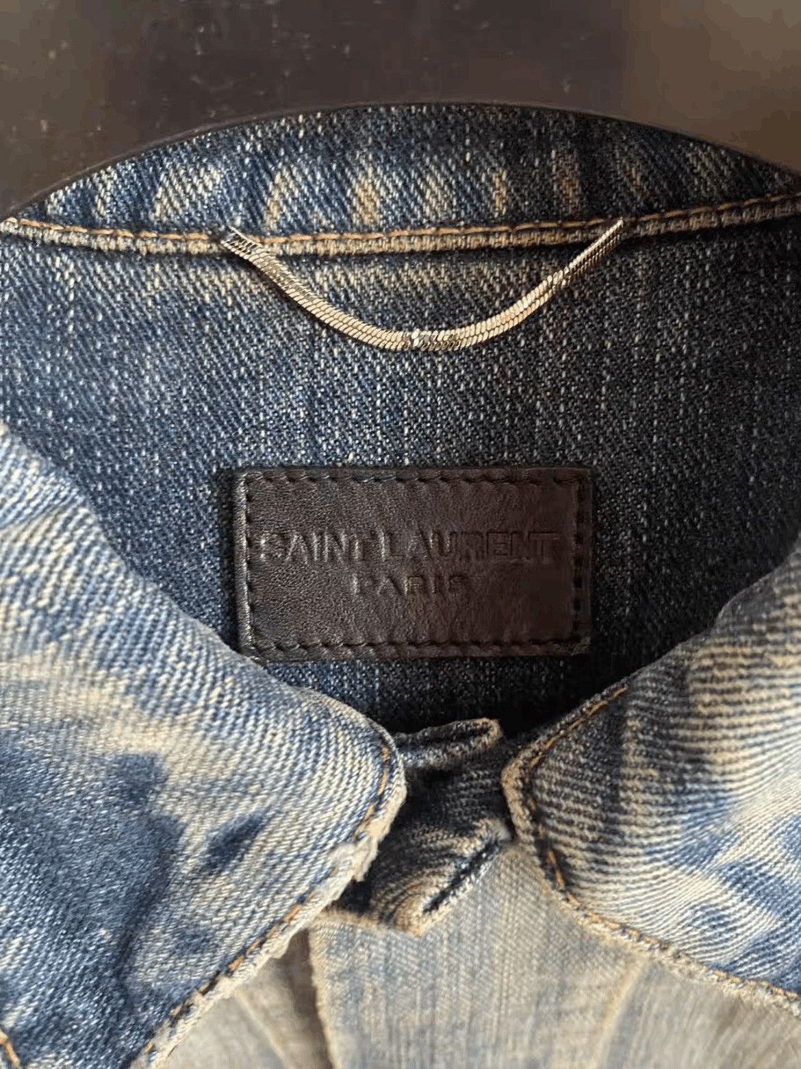 Saint Laurent Paris Saint Laurent Paris 16AW Shark Patch Denim Jacket Size US M / EU 48-50 / 2 - 4 Thumbnail