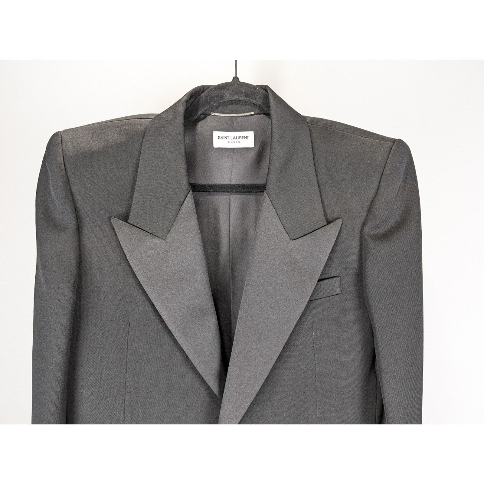 Saint Laurent Paris o1rshd1 Grain De Poudre De Leger Armure Jacket in Black Size US L / EU 52-54 / 3 - 6 Thumbnail