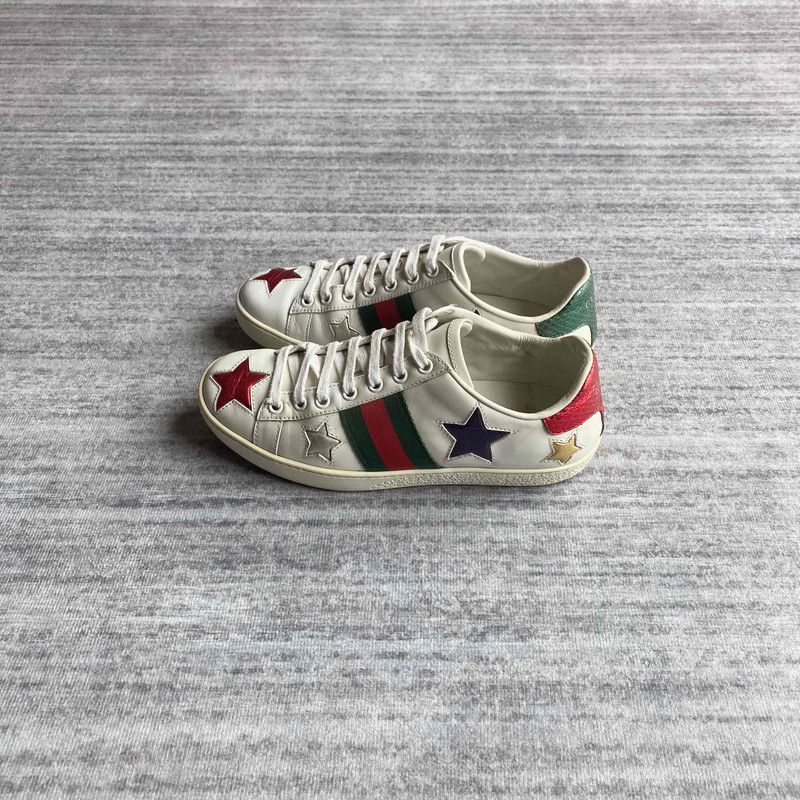 Gucci Gucci Ace Star Pattern Fashion Sneakers for Women 0079 Size US 6 / IT 36 - 1 Thumbnail