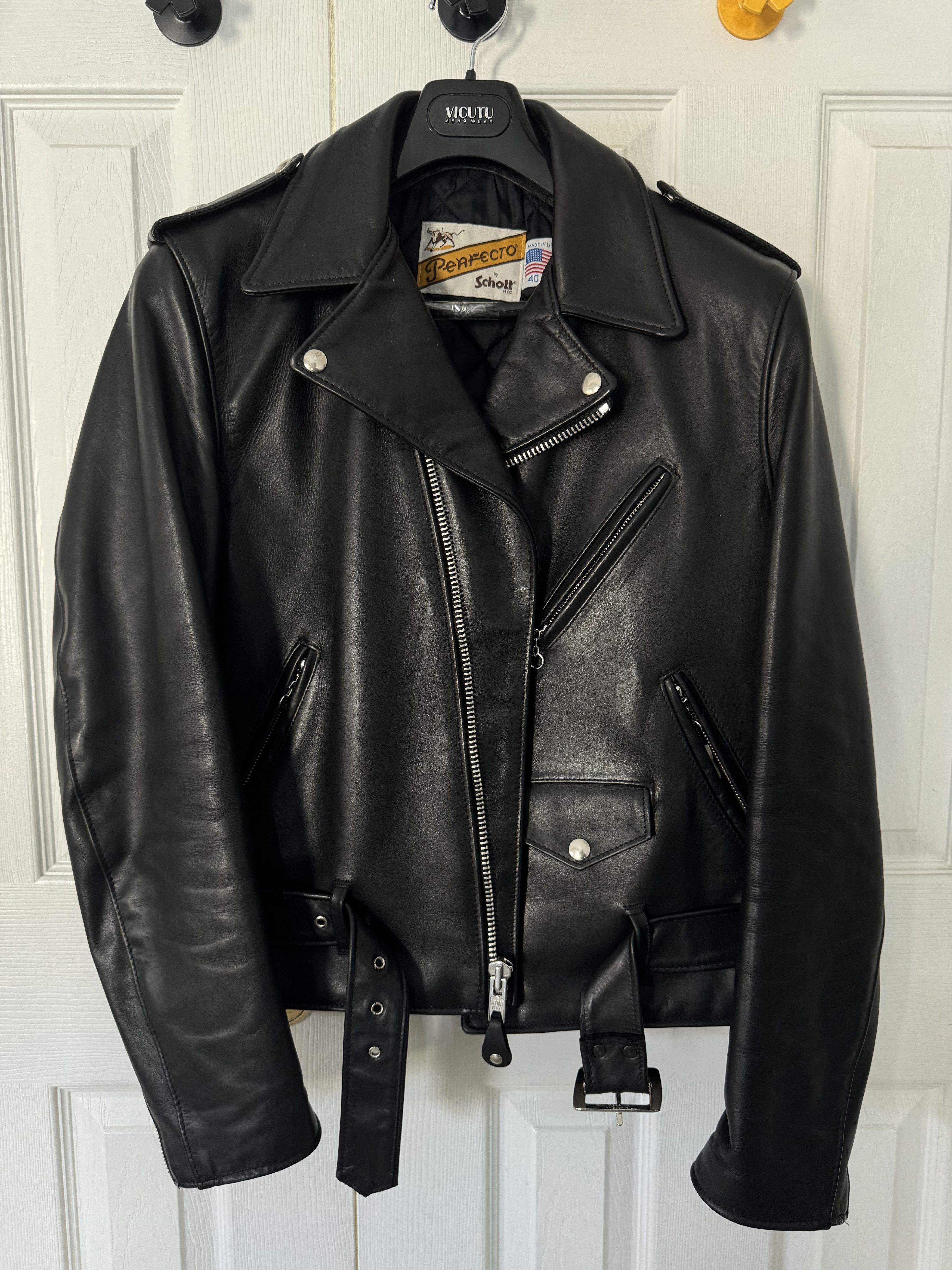 Schott 613 'One Star' Perfecto Motorcycle Jacket Size US M / EU 48-50 / 2 - 1 Thumbnail