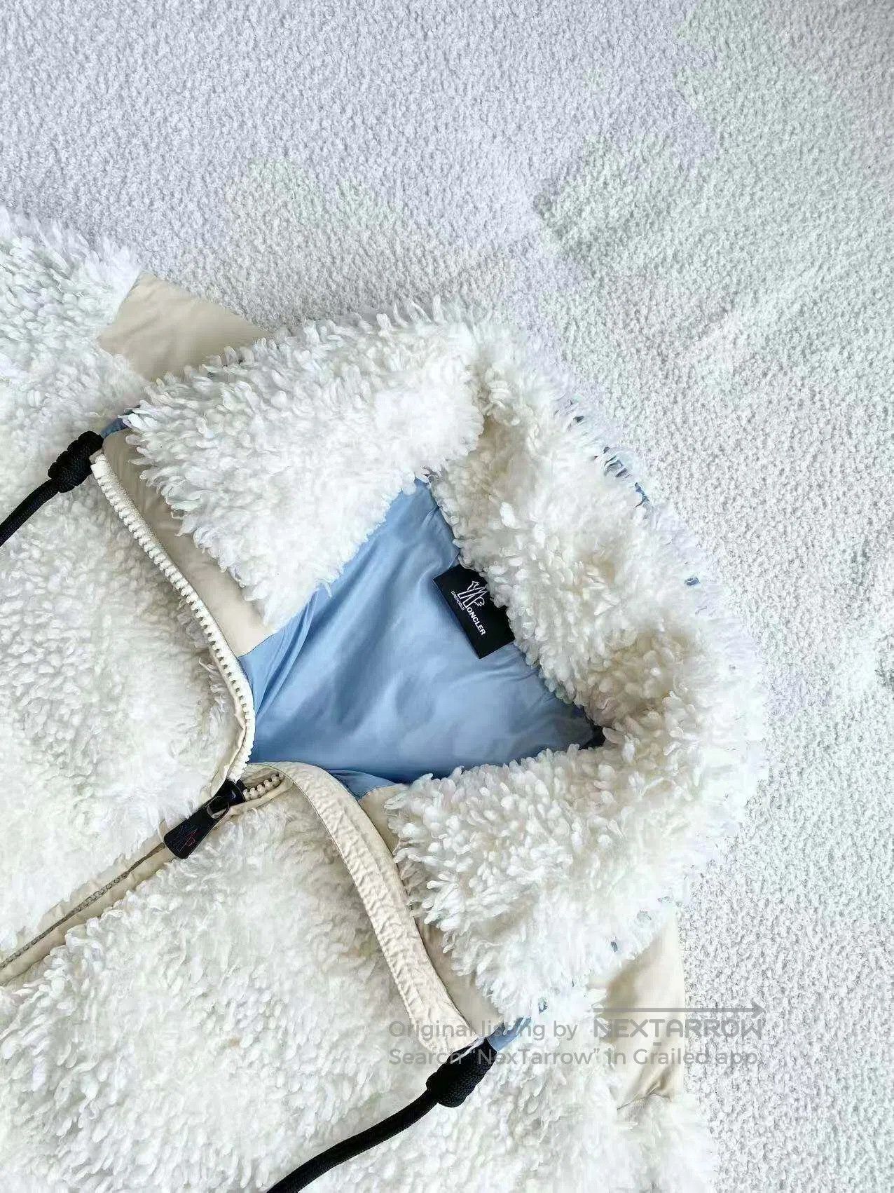 Moncler Moncler Lambwool teddy coat| Size L / US 10 / IT 46 - 4 Thumbnail