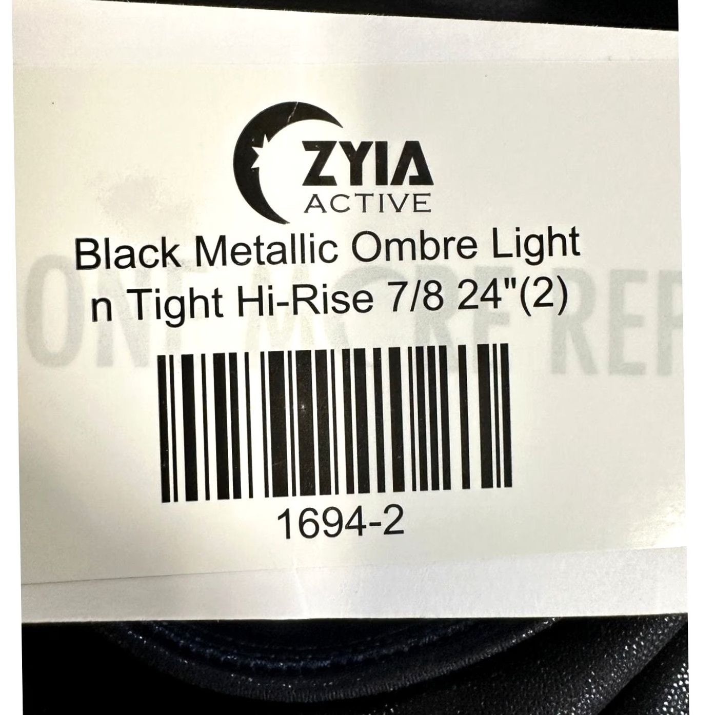 Vintage ZYIA ACTIVE Leggings Women 2 Black Ombre Hi-Rise 7/8 Skinny Shaping Moisture Wicking Quick Dry Lightweight Activewear Tights Size 26" / US 2 / IT 38 - 3 Thumbnail