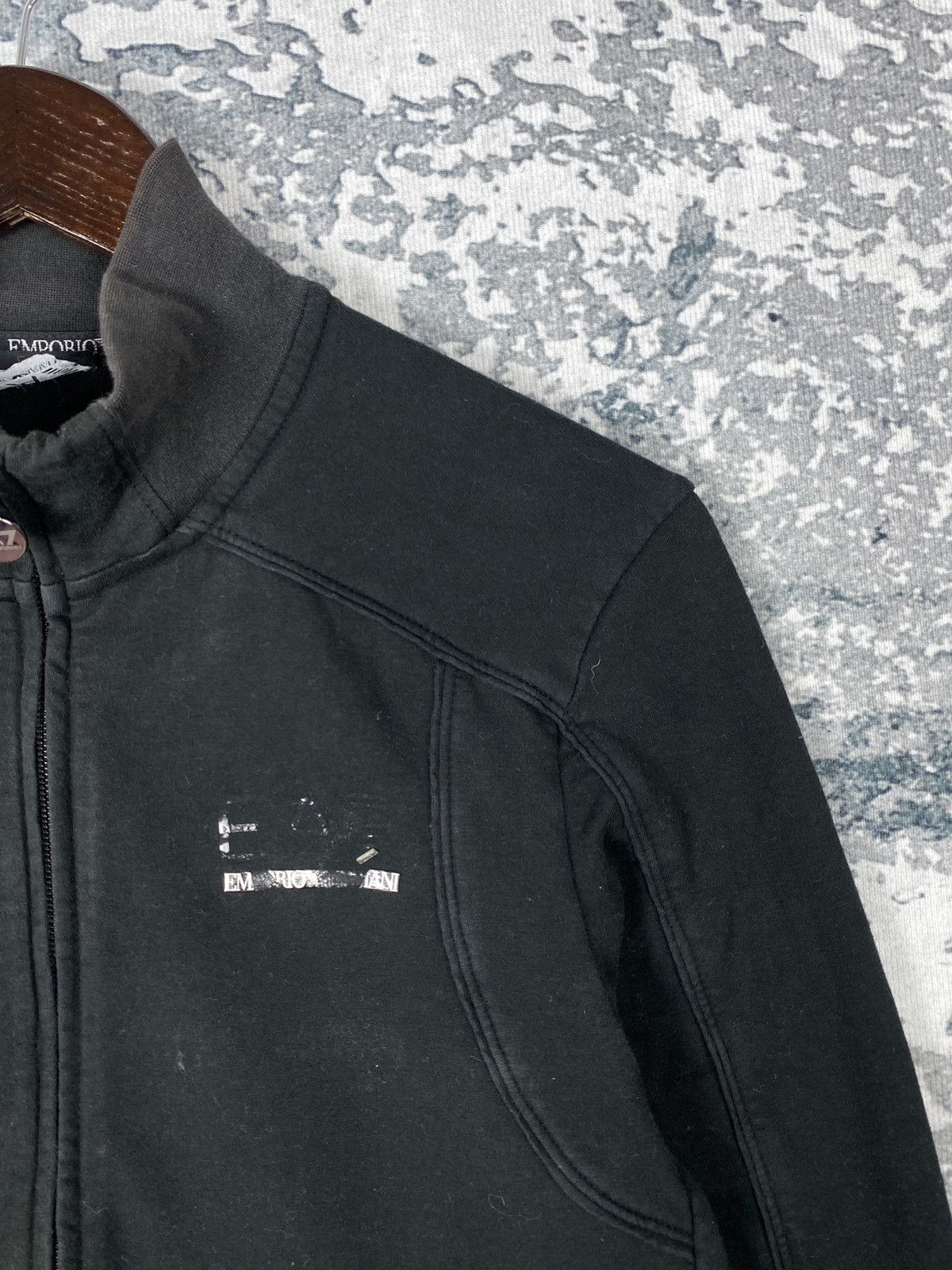 Emporio Armani Vintage Emporio Armani Zip Up Faded Sweatshirts Size US XS / EU 42 / 0 - 3 Thumbnail