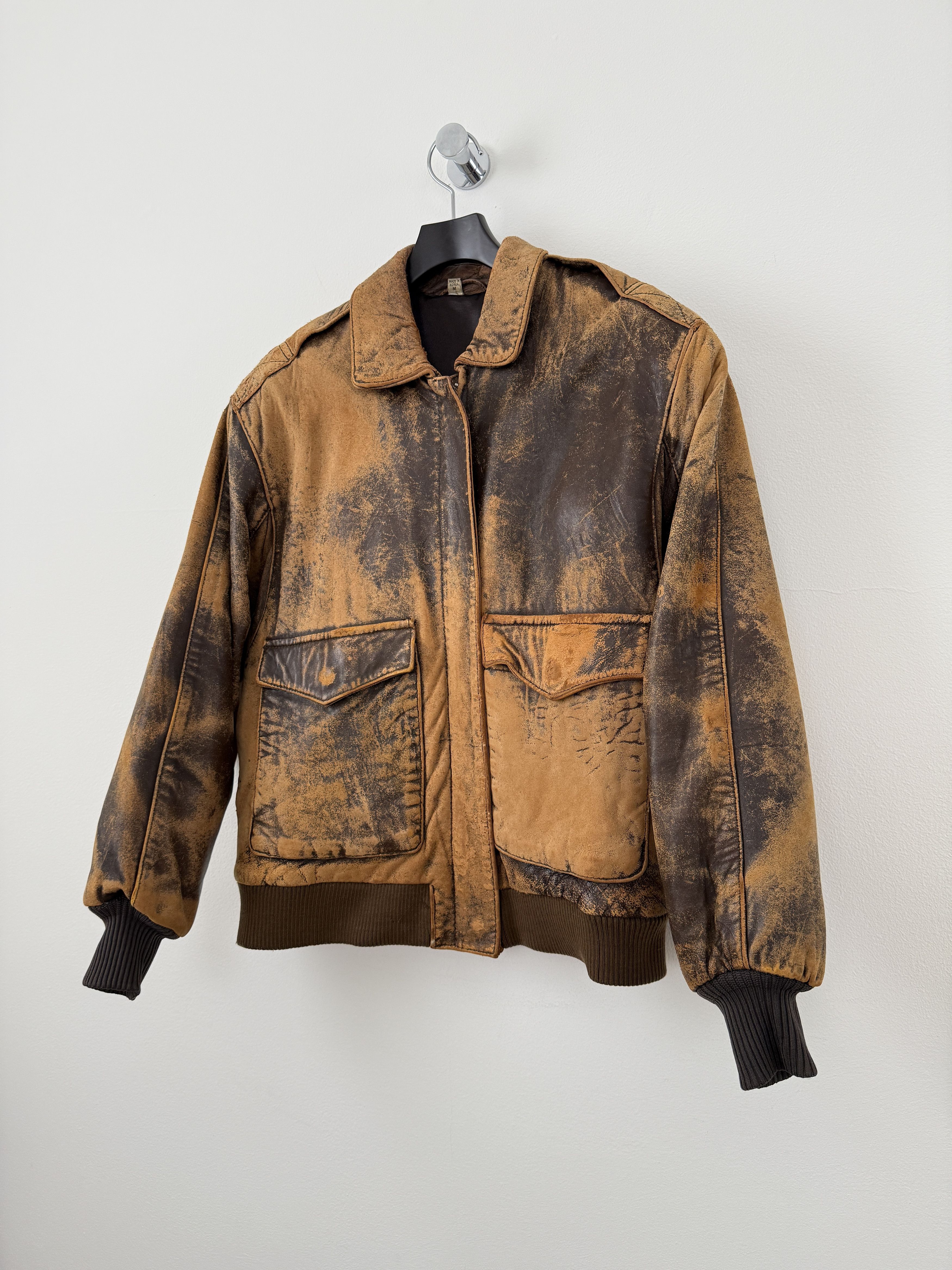 Vintage Leather Bomber Jacket Size US M / EU 48-50 / 2 - 4 Thumbnail