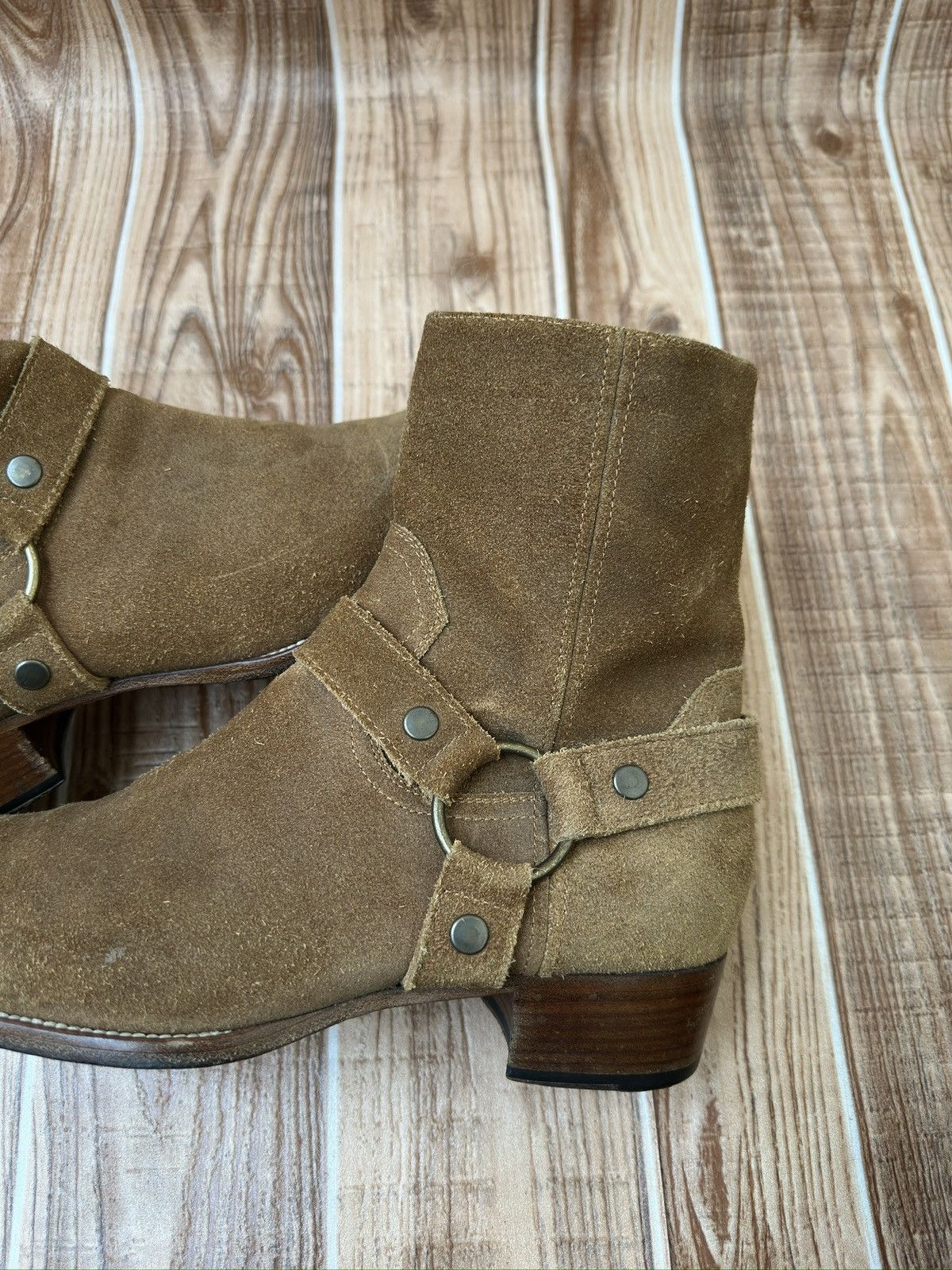 Saint Laurent Paris Hedi Slimane Saint Laurent Wyatt Harness Camel suede Boots Size US 9 / EU 42 - 9 Thumbnail