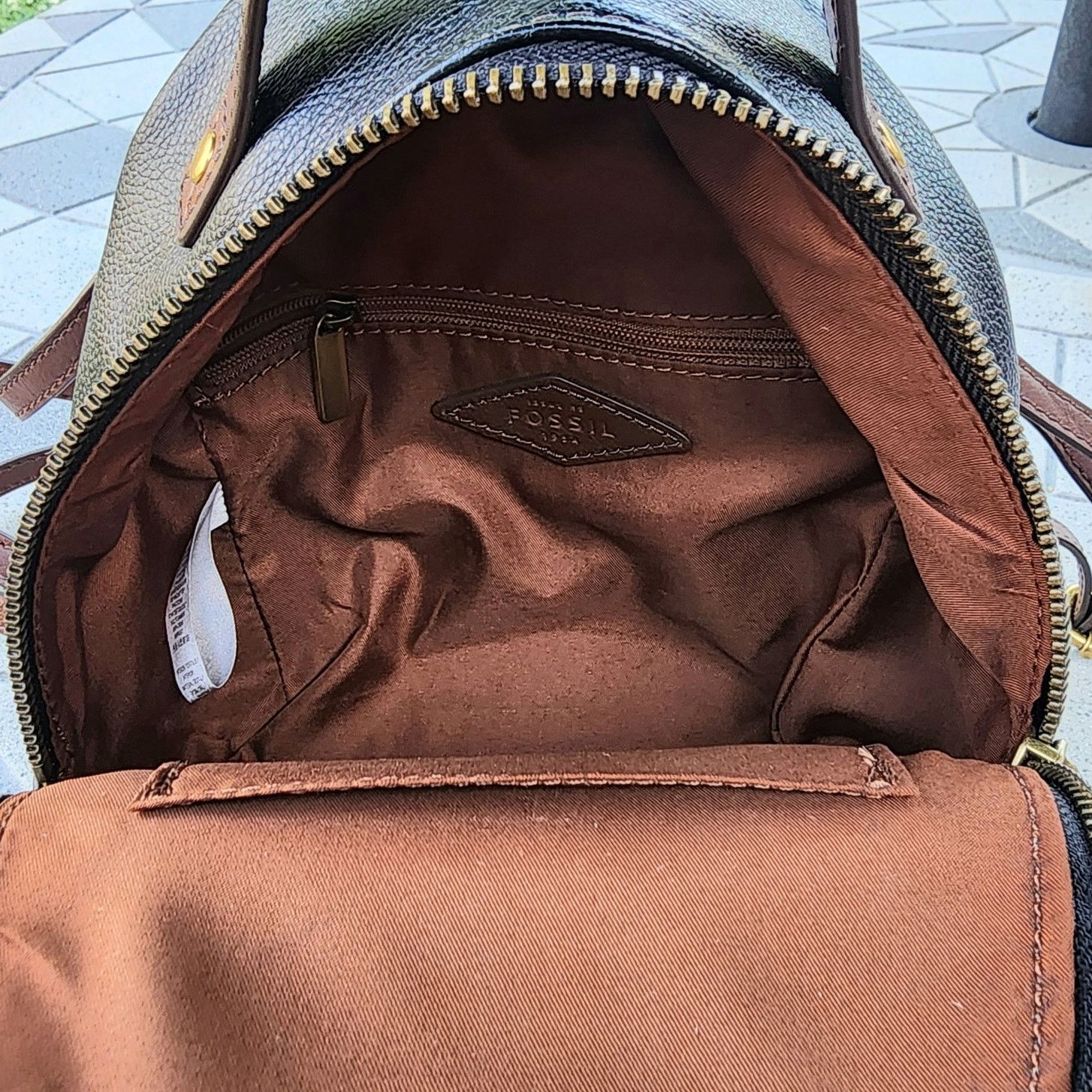 Fossil Fossil Felicity Color Block Leather Mini Backpack Size ONE SIZE - 6 Thumbnail
