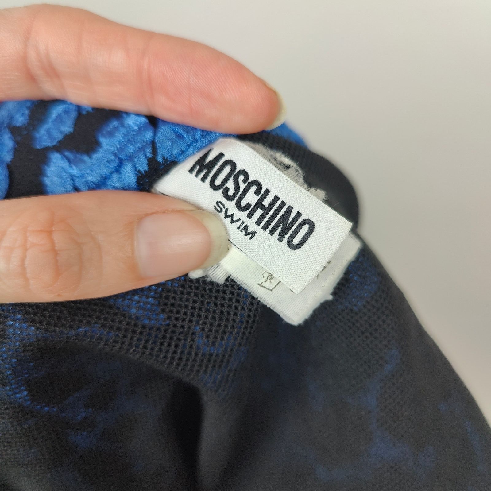 Other Moschino Swim Shorts Mens 42 Blue Metallic Leopard Print Size US 36 / EU 52 - 7 Thumbnail