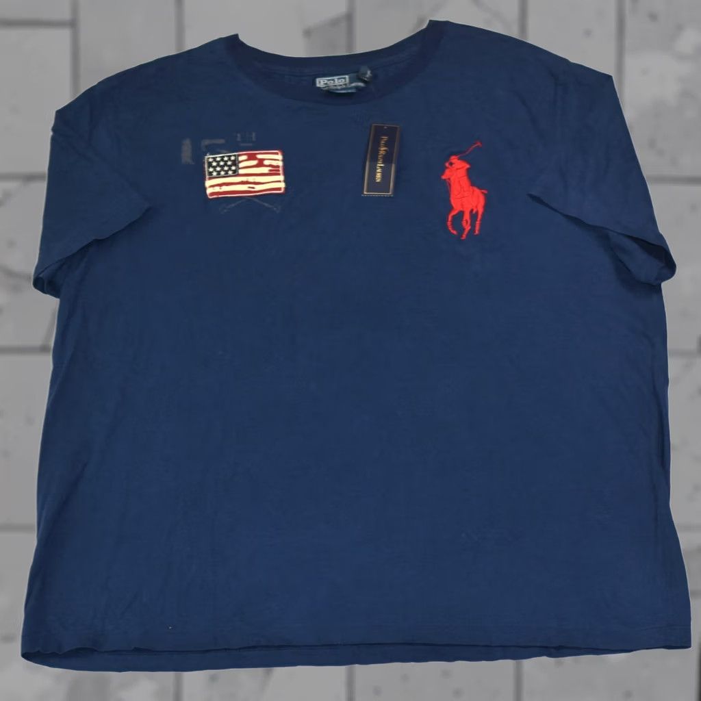 Polo Ralph Lauren Navy Japan & USA Flag Big Pony Polo Ralph Lauren