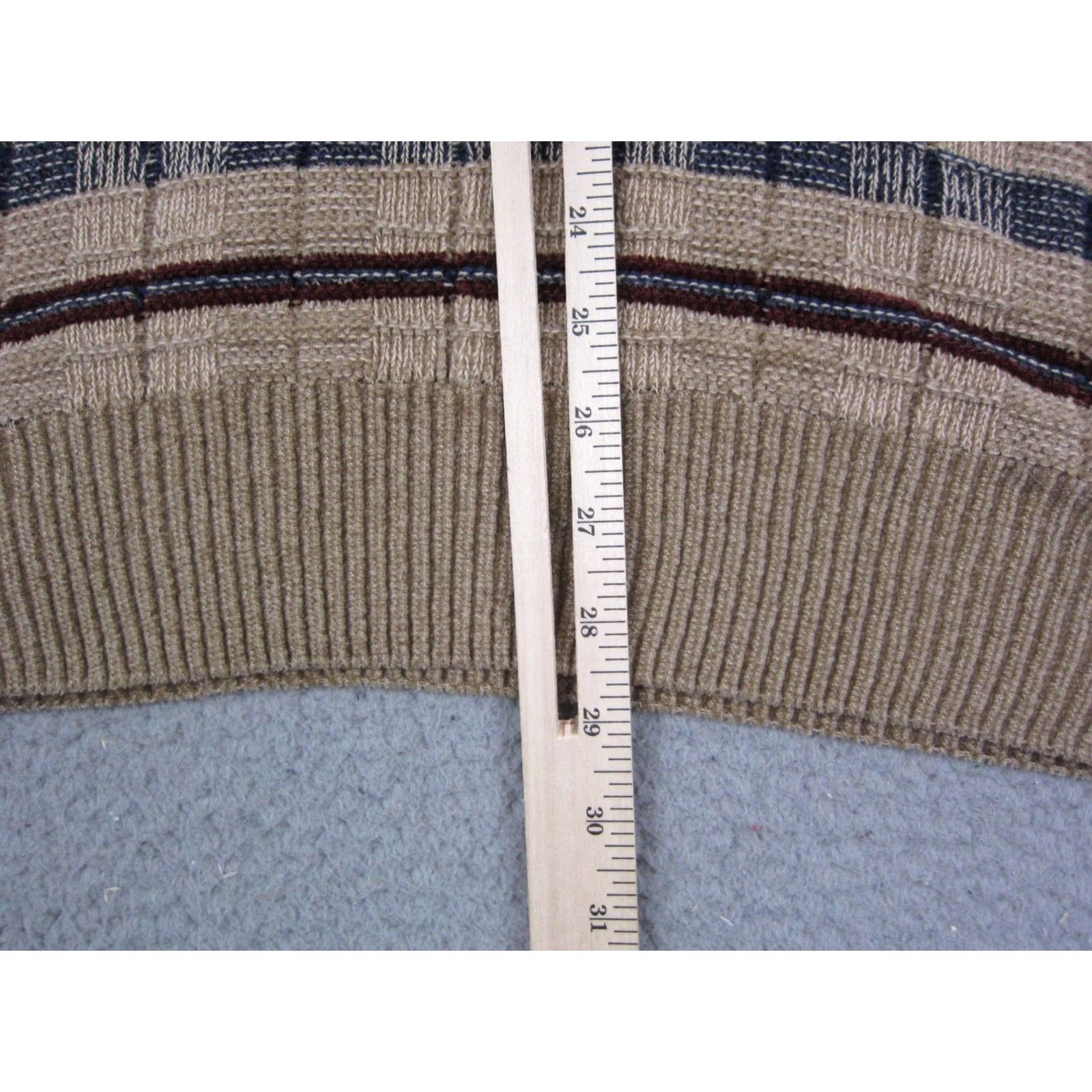 Roundtree & Yorke VINTAGE Roundtree & Yorke Sweater Mens XL Brown Striped Knit Crew Neck Pullover 90s Size US XL / EU 56 / 4 - 7 Thumbnail