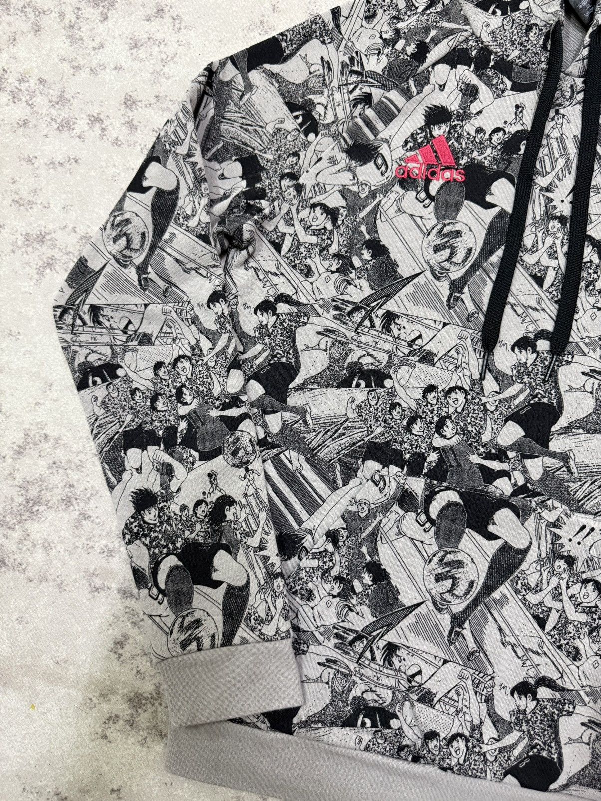 Adidas Adidas X Captain Tsubasa all-over print hoodie pink logo Size US XS / EU 42 / 0 - 4 Thumbnail