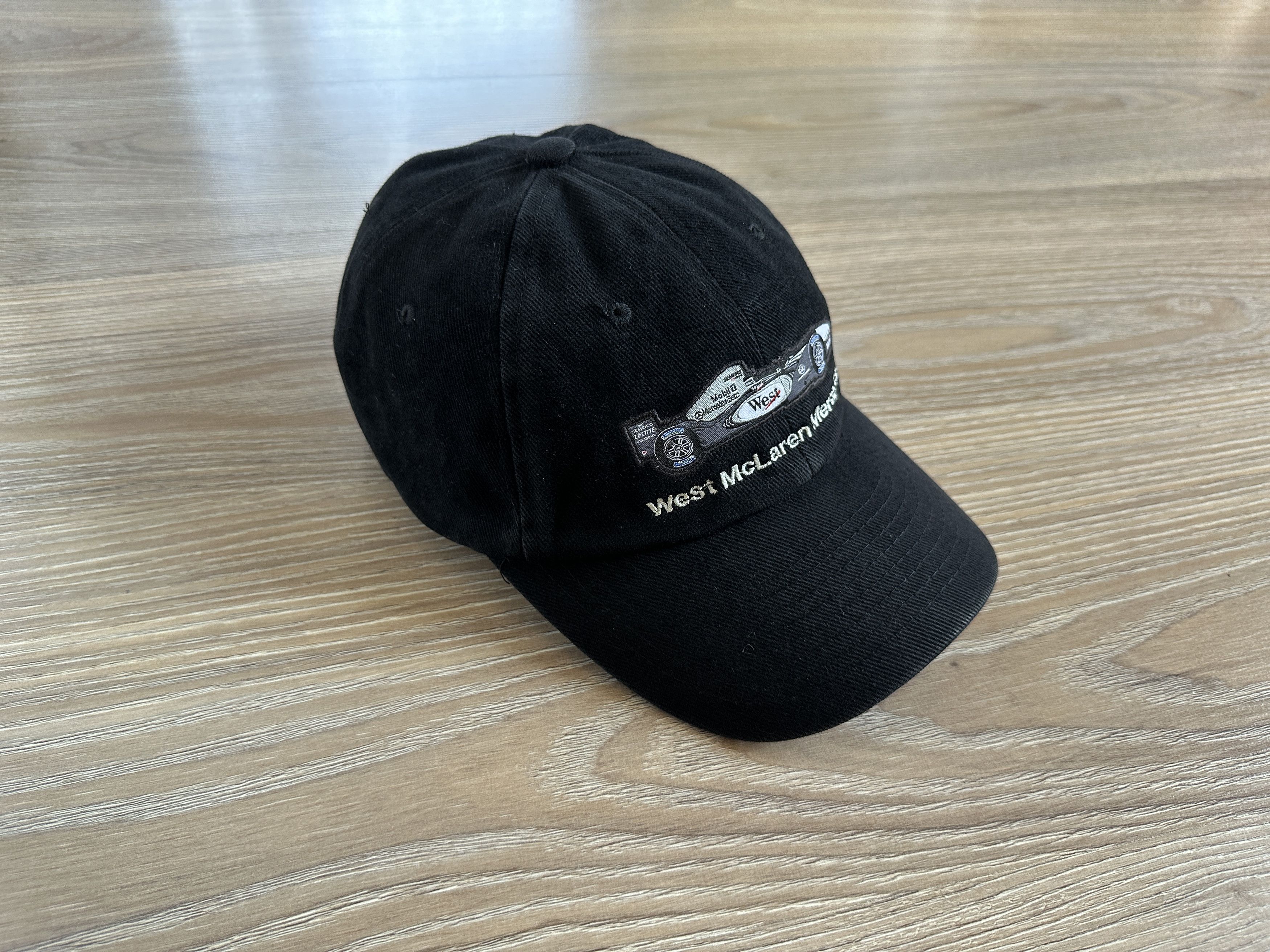 Mercedes-Benz × Vintage Rare West McLaren Mercedes Vintage Black Baseball Cap Size ONE SIZE - 4 Thumbnail