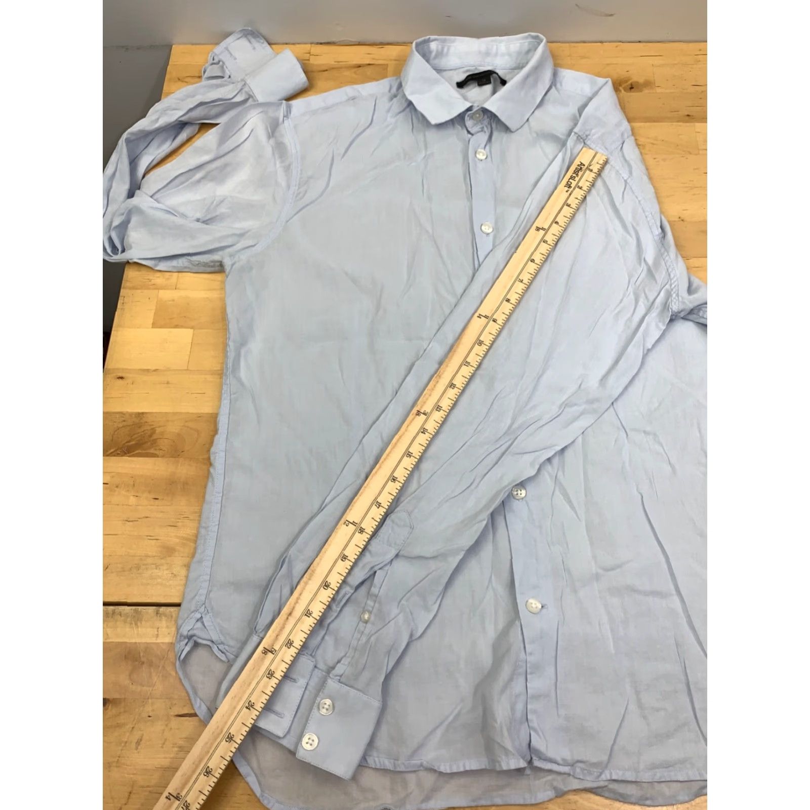 John Varvatos John Varvatos Button-Up Shirt Men M Light Blue Long Sleeve Casual 11102 Size US M / EU 48-50 / 2 - 6 Thumbnail