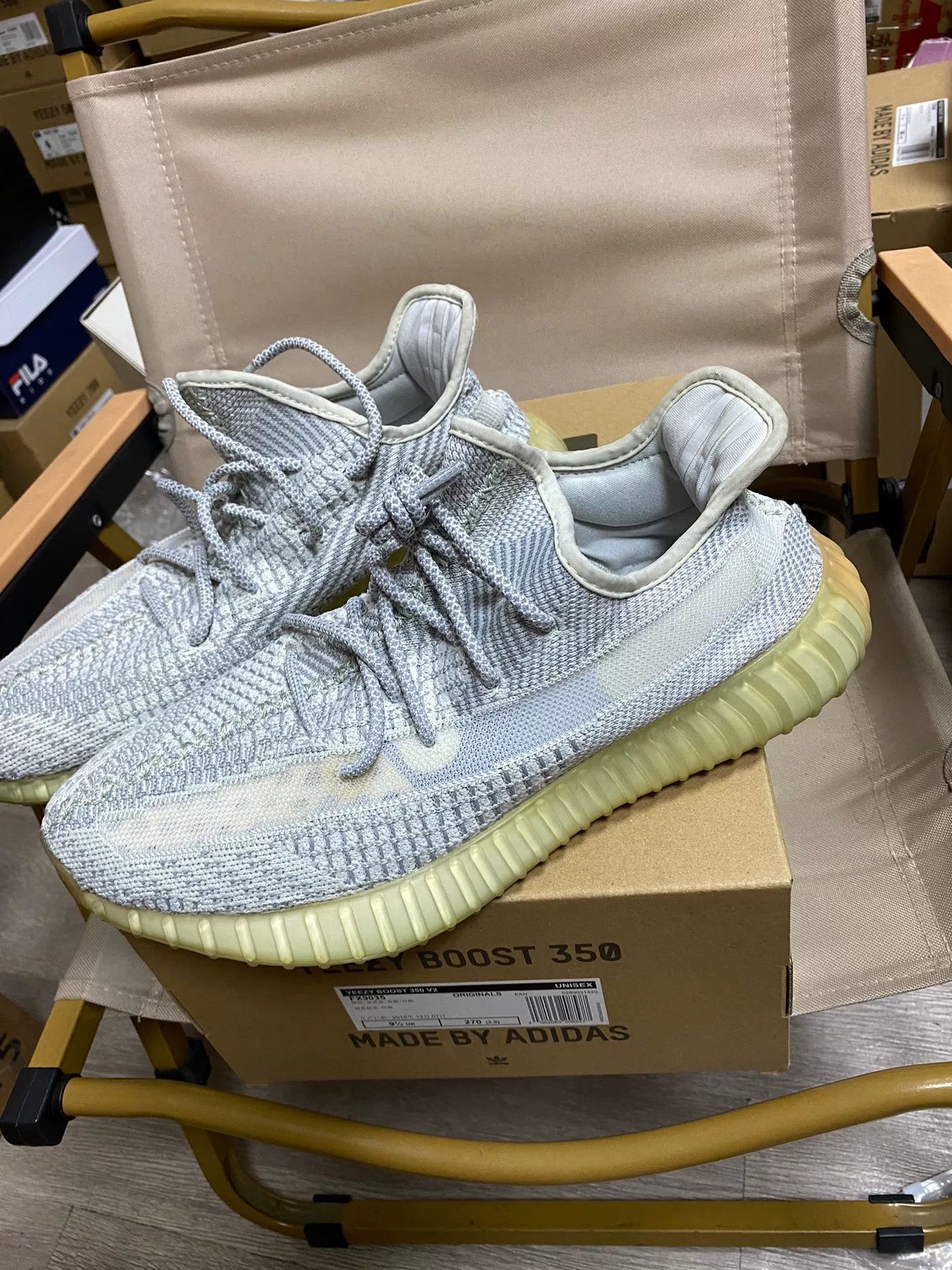 Adidas Adidas YEEZY350 Silver Lowtop Sneakers 10 Men Size US 10 / EU 43 - 1 Thumbnail