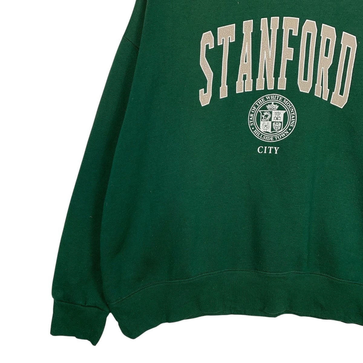 Japanese Brand Stanford City Hillside Town Crewneck Green Sweatshirt Size US M / EU 48-50 / 2 - 3 Thumbnail