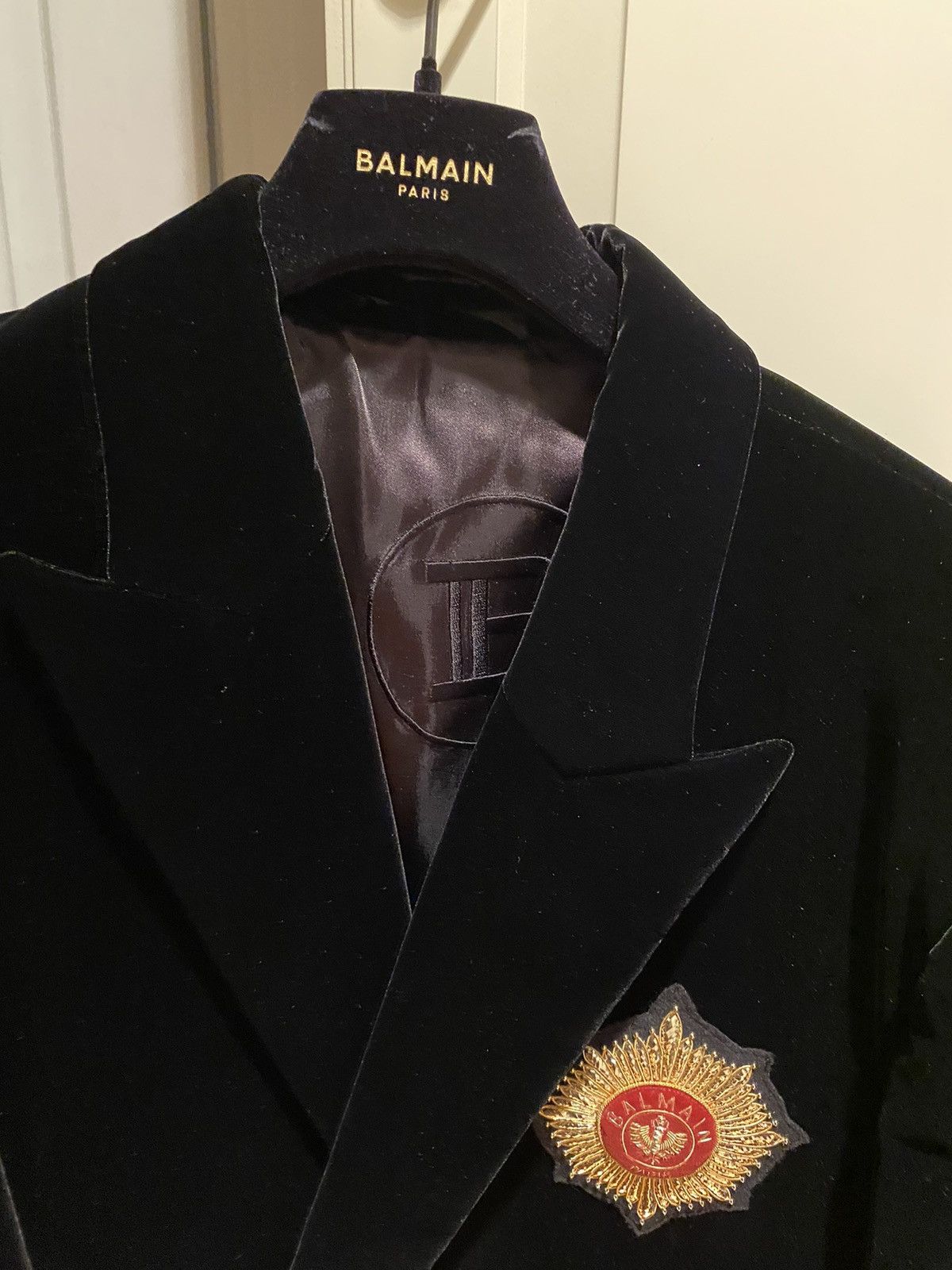 Balmain Balmain velvet evening Jacket Size 54R - 2 Thumbnail